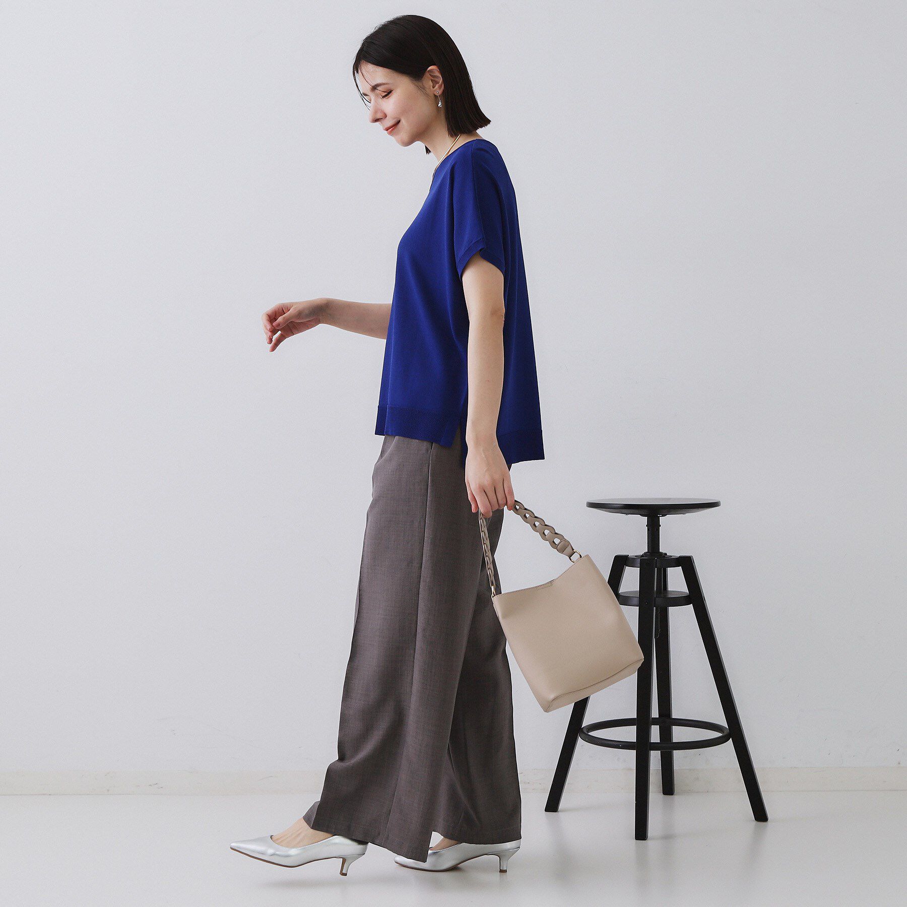 OPAQUE.CLIP「《6色展開/S-LLサイズ》ドルマンスリーブニット【UV/接触冷感/洗濯機洗い可/抗ピル】」|ニット・セーター|