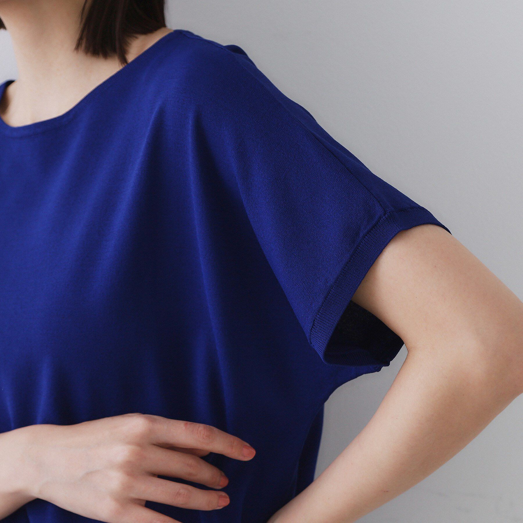 OPAQUE.CLIP「《6色展開/S-LLサイズ》ドルマンスリーブニット【UV/接触冷感/洗濯機洗い可/抗ピル】」|ニット・セーター|