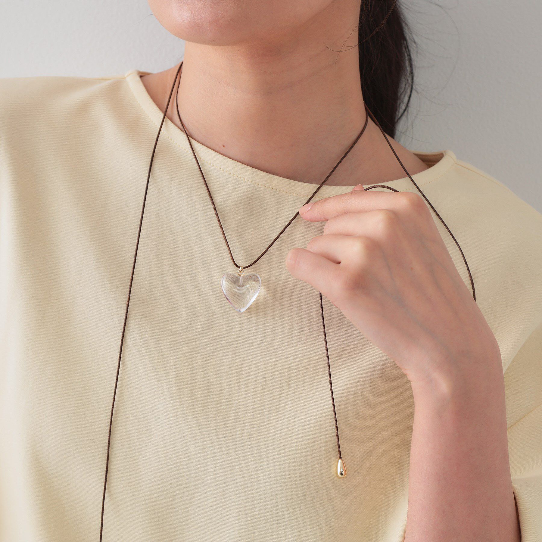 OPAQUE.CLIP「ハートモチーフコードチョーカーネックレス」|ネックレス|