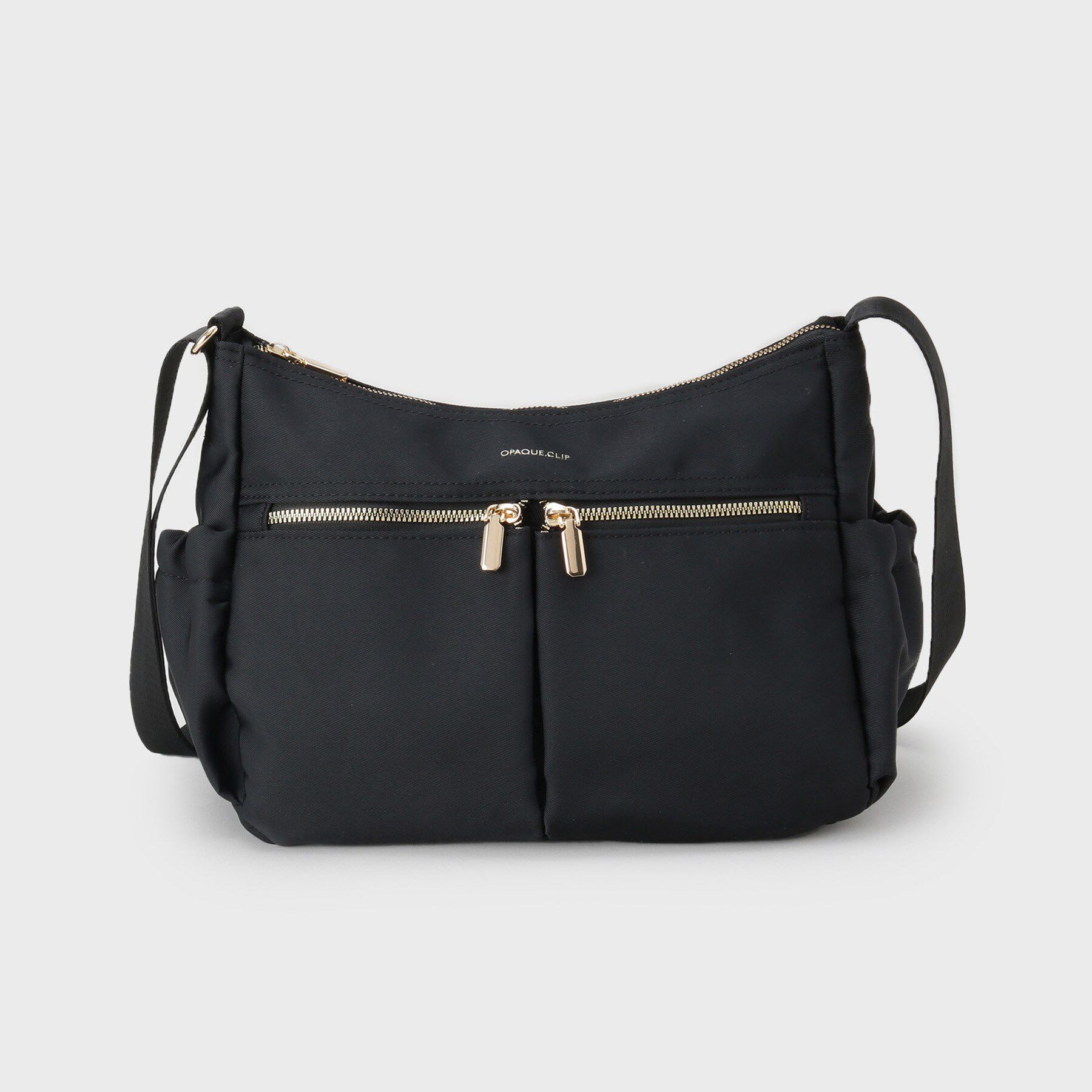 OPAQUE.CLIP「【軽量/撥水加工/多ポケット】ツイルミドルサイズムーンショルダーバッグ」|ショルダー・メッセンジャー|