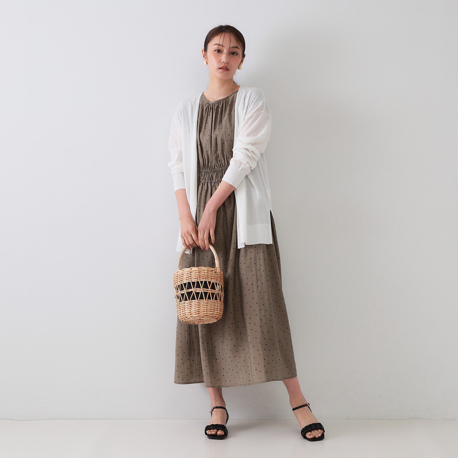 OPAQUE.CLIP「ミドル丈トッパーニットカーディガン【洗濯機洗い可/接触冷感/抗ピル】」|カーディガン|