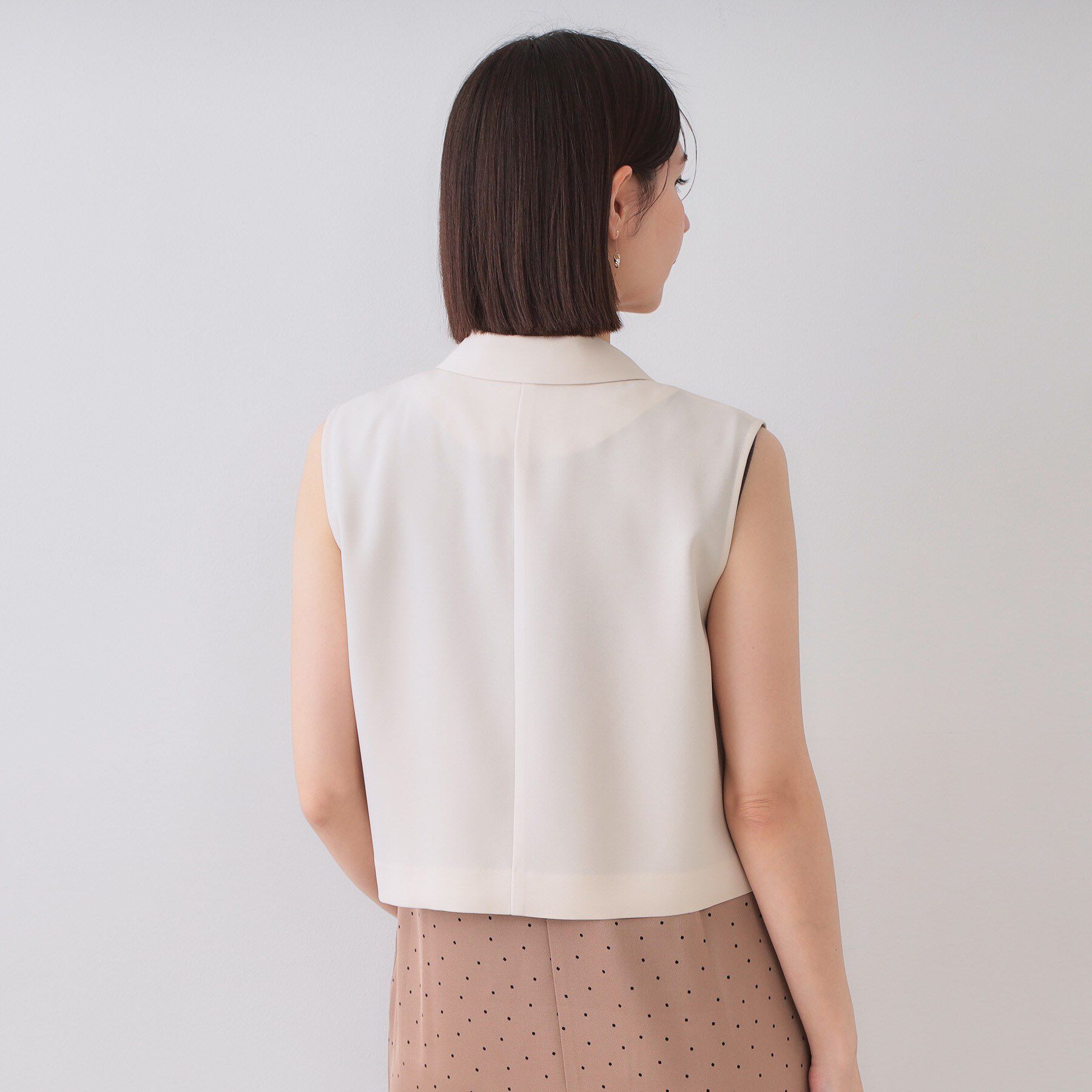 OPAQUE.CLIP「ショートテーラードジレ【接触冷感/洗濯機洗い可】」|ベスト・ジレ|
