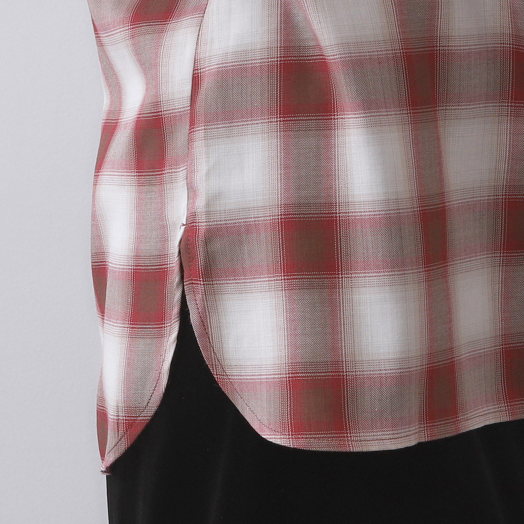 OPAQUE.CLIP「オンブレチェックシャツ【洗濯機洗い可】」|シャツ・ブラウス|