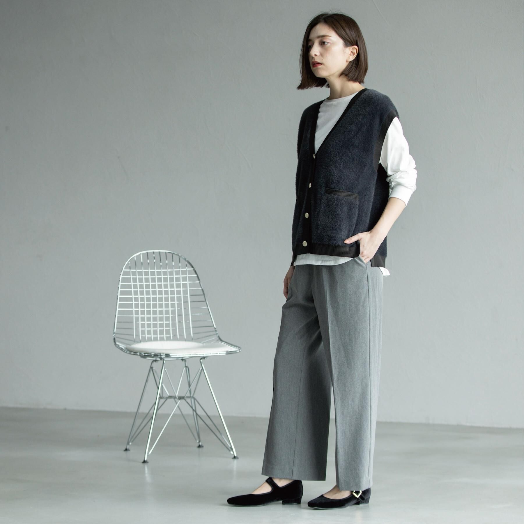 OPAQUE.CLIP「フェザーヤーンニットベスト【洗濯機OK/抗ピル】」|ニット・セーター|