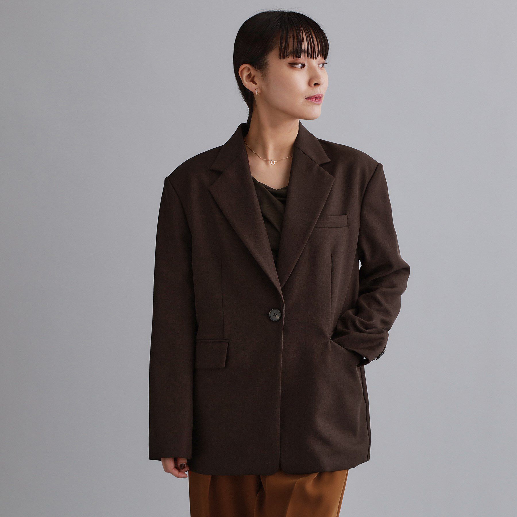 OPAQUE.CLIP「【es】ビッグテーラードジャケット【UVケア/洗濯機OK】」|テーラードジャケット|