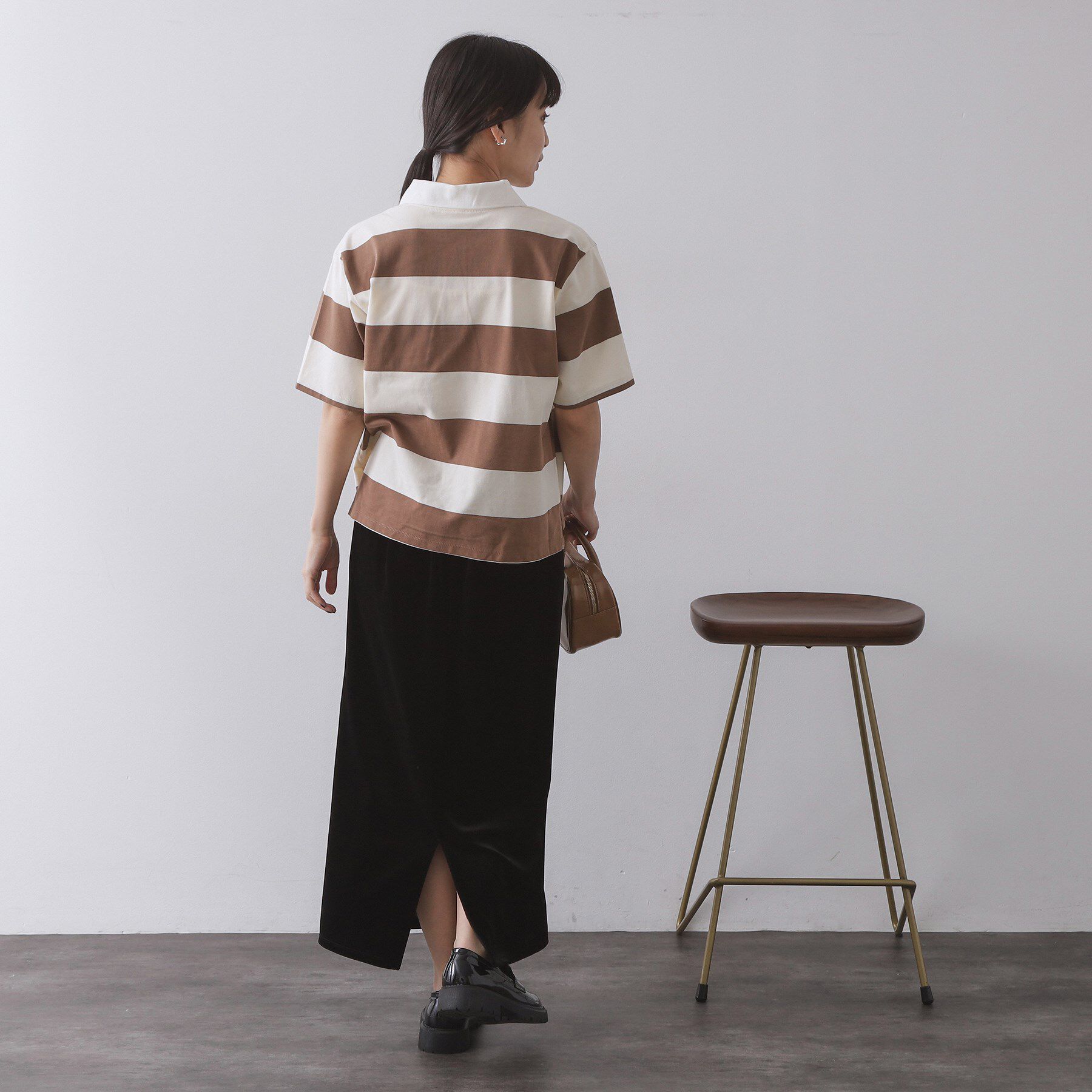 OPAQUE.CLIP「ベロアナロースカート/セットアップ対応可【洗濯機OK】」|スカート|