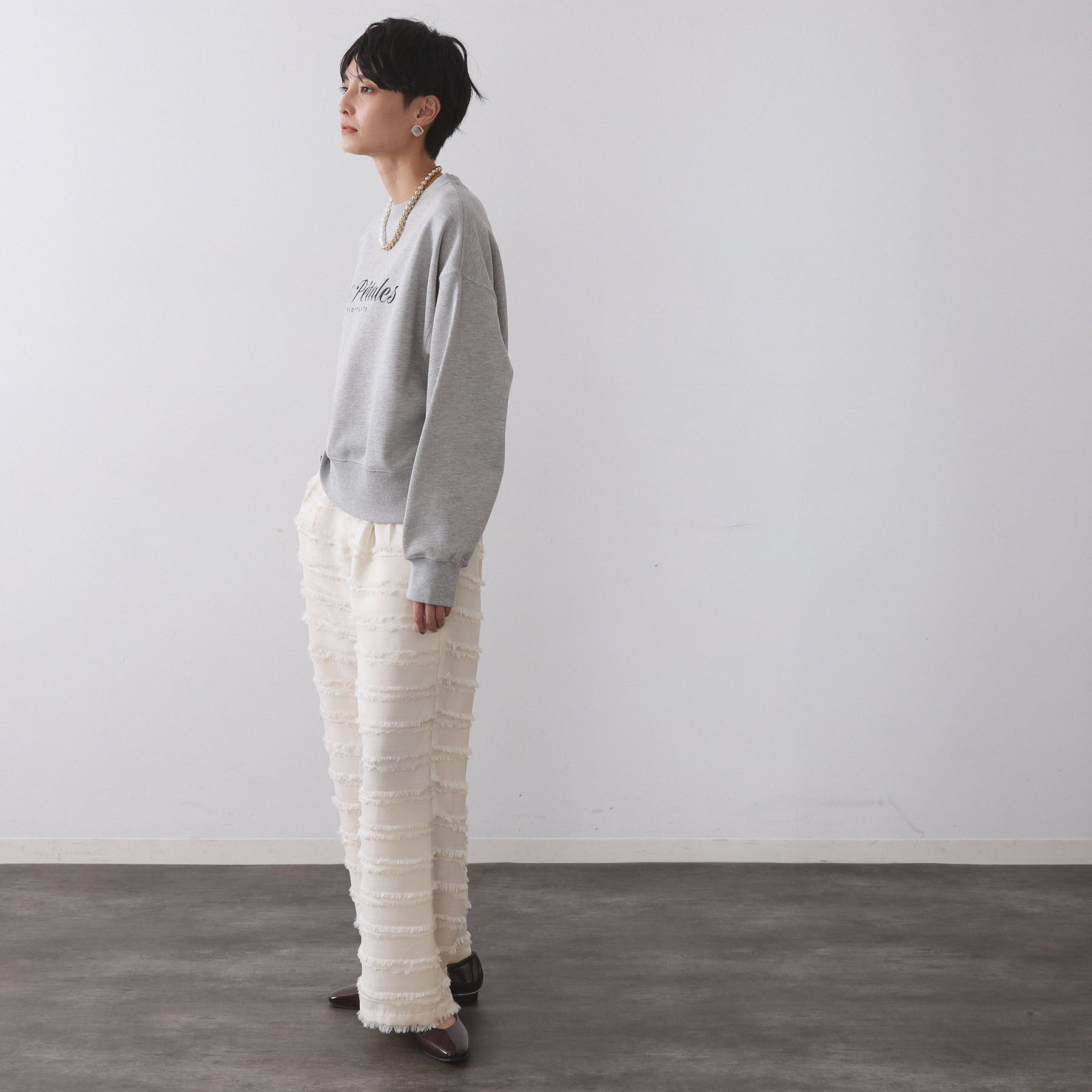 OPAQUE.CLIP「刺繍ロゴスウェット【洗濯機OK】」|Tシャツ・カットソー|