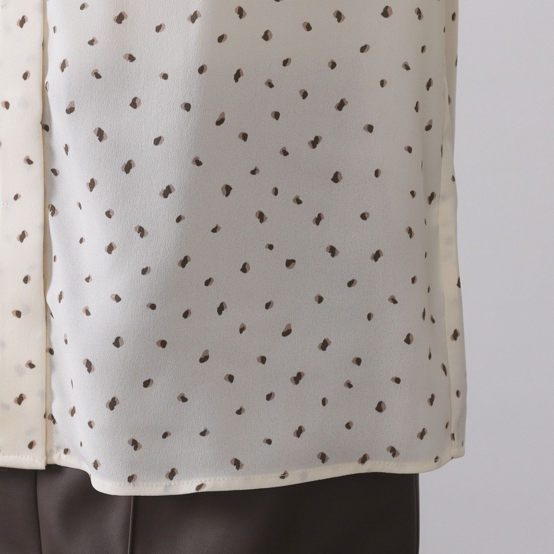 OPAQUE.CLIP「プリント柄タックデザインブラウス【洗濯機OK】」|シャツ・ブラウス|