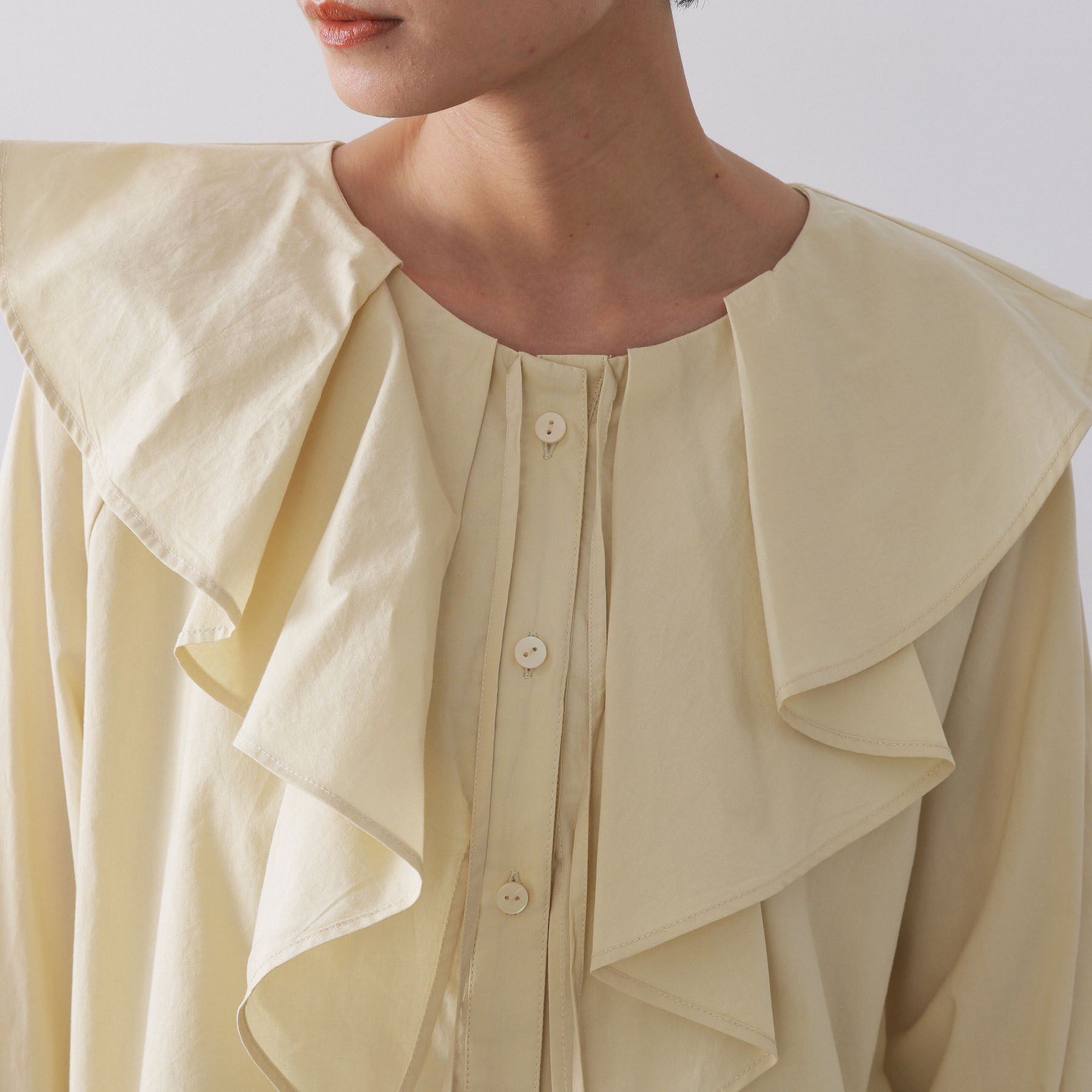 OPAQUE.CLIP「ラッフルフリルブラウス【洗濯機OK】」|シャツ・ブラウス|