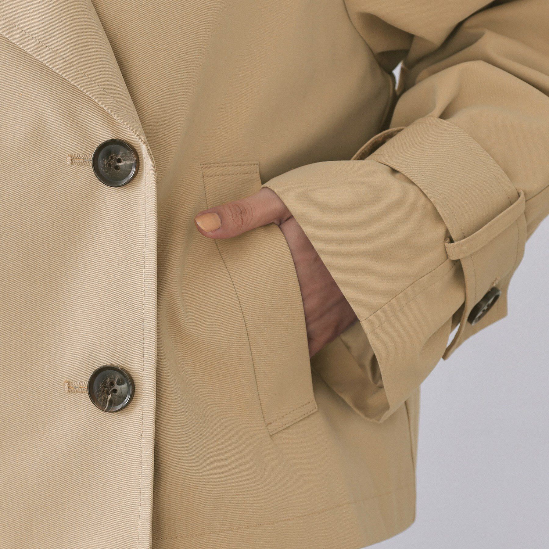 OPAQUE.CLIP「ショートトレンチコート【洗える】」|トレンチコート|