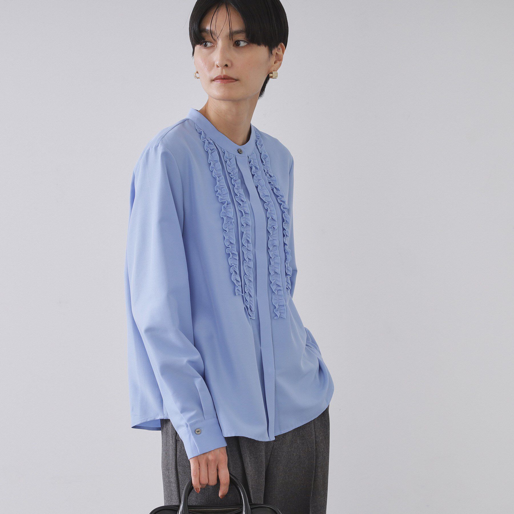 OPAQUE.CLIP「フロントフリルブラウス【洗濯機OK】」|シャツ・ブラウス|