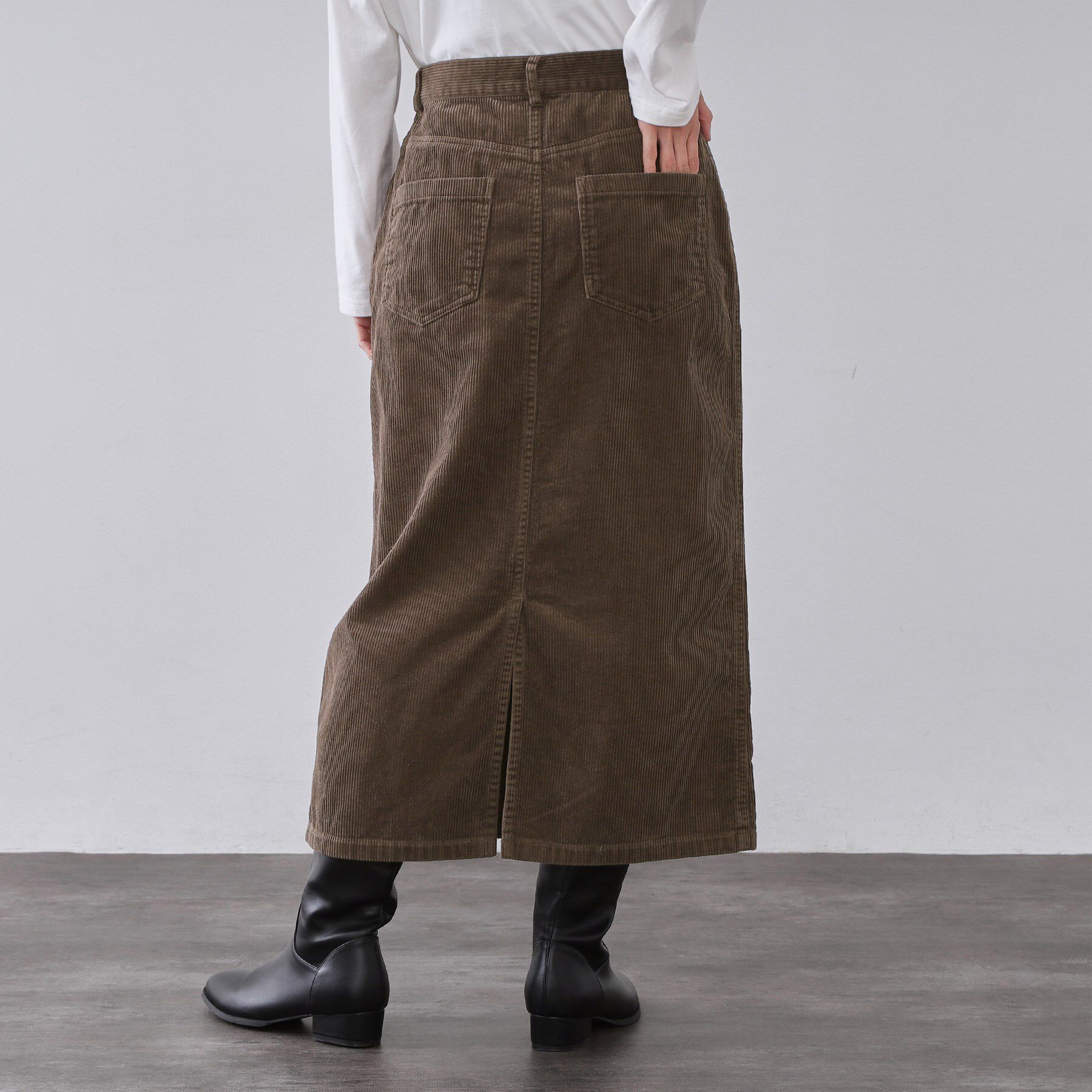 OPAQUE.CLIP「コーデュロイナロースカート【洗濯機OK】」|スカート|
