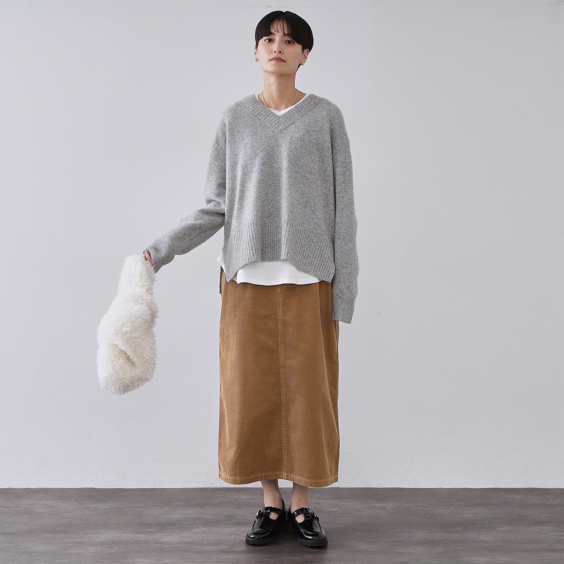 OPAQUE.CLIP「コーデュロイナロースカート【洗濯機OK】」|スカート|