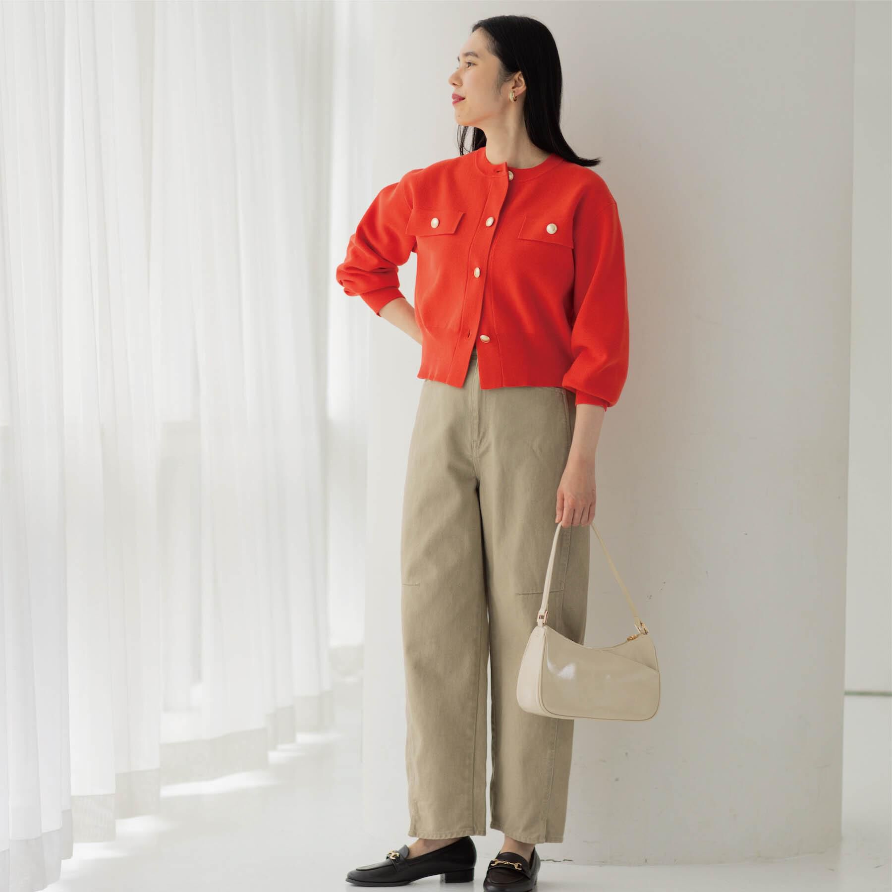 OPAQUE.CLIP「カーブシルエットカラーデニム【洗濯機OK】」|デニム|