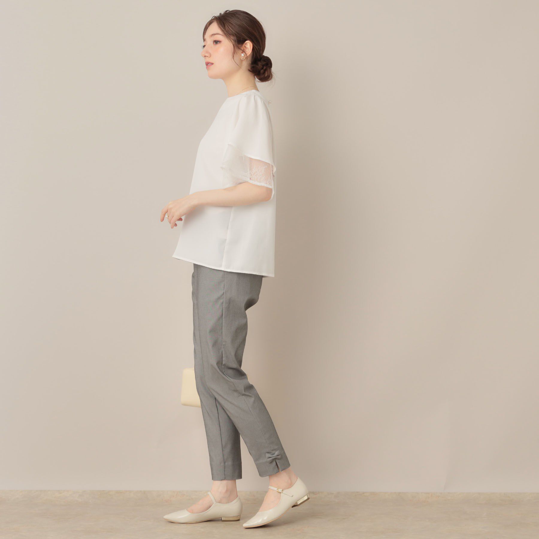 Couture broach「【らくちん・キレイ見え】リボンハイパーストレッチパンツ」|その他|