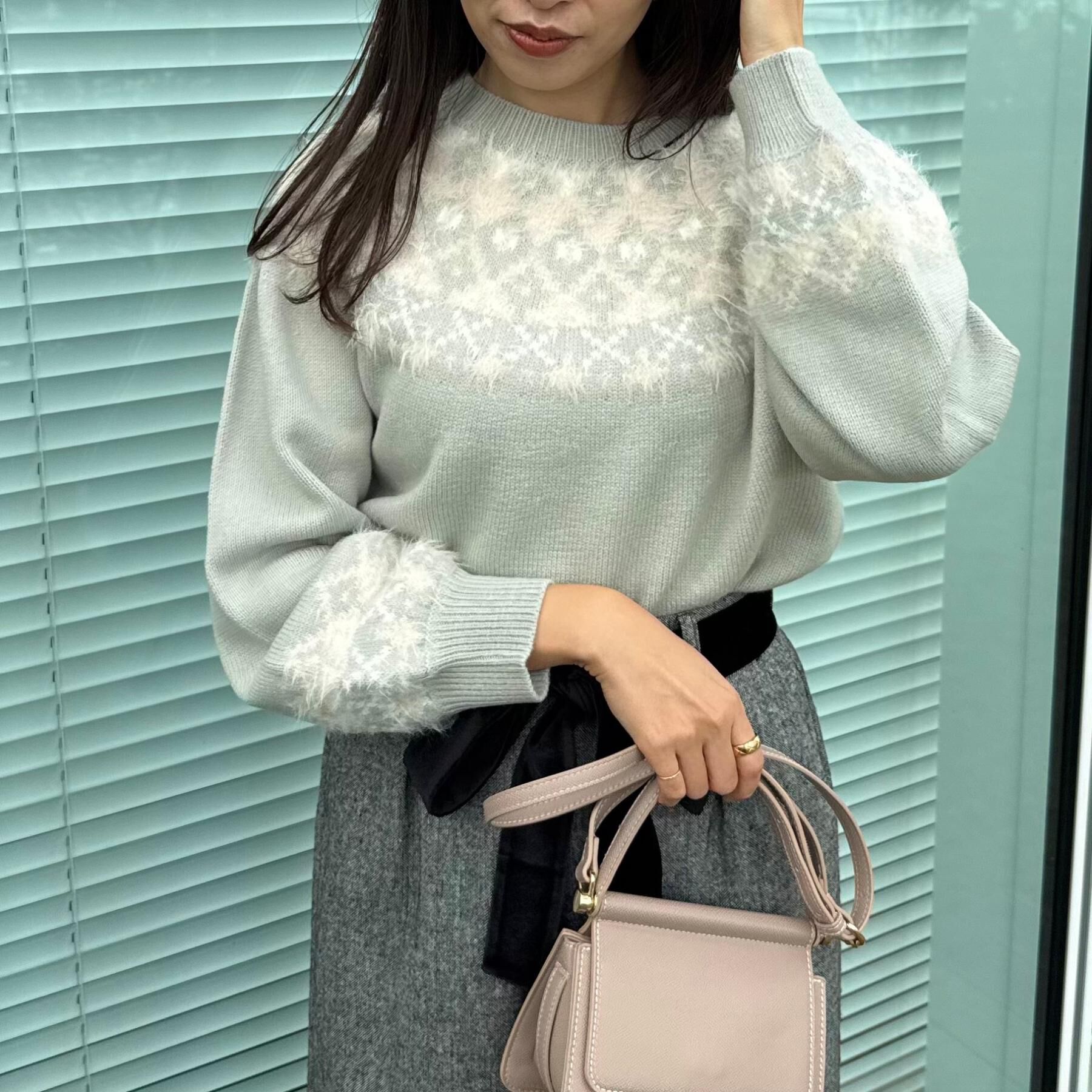 Couture broach「【着映え】求心フェザーニット」|ニット・セーター|