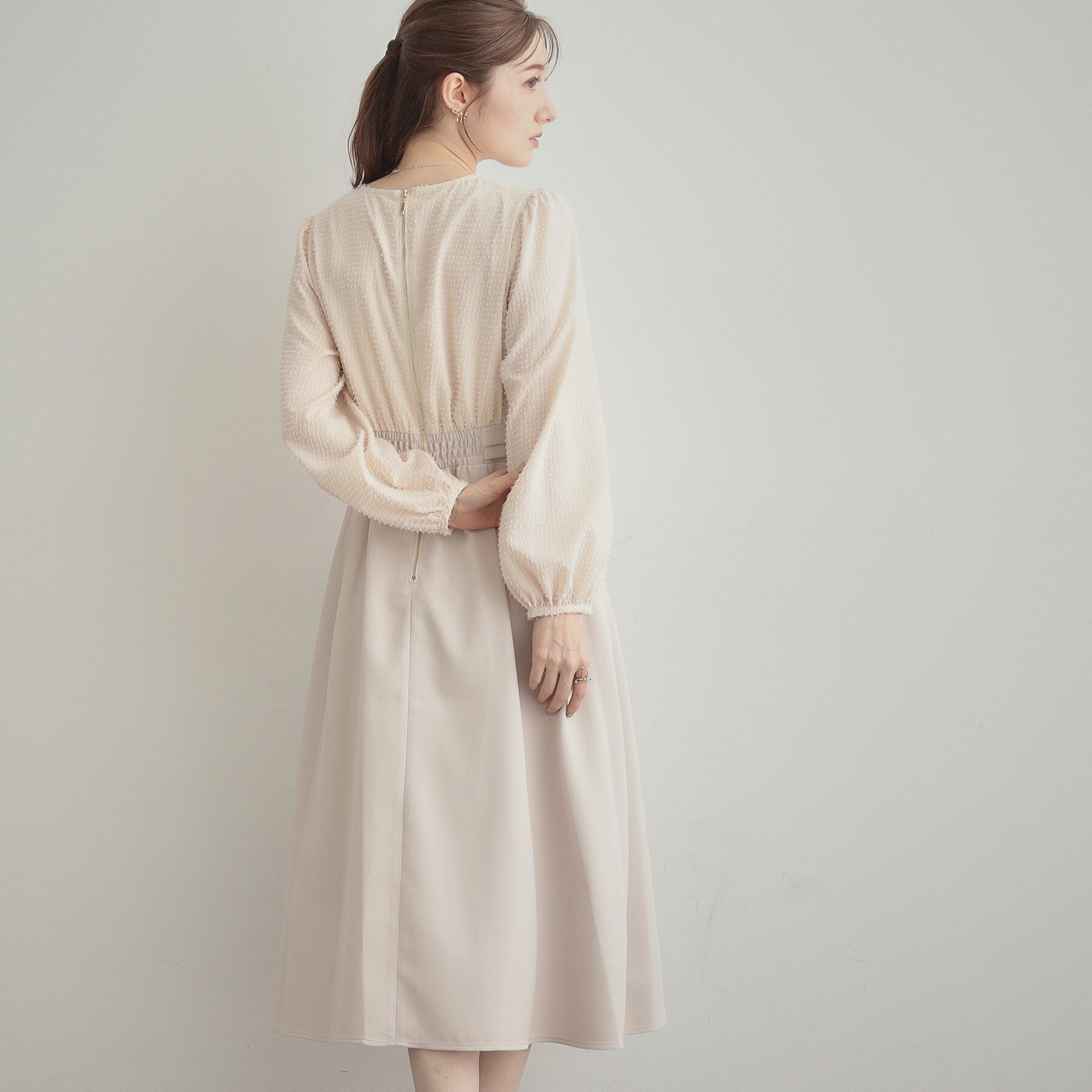 Couture broach「【通勤・ラメジャカード】ドッキングワンピース」|ワンピース|