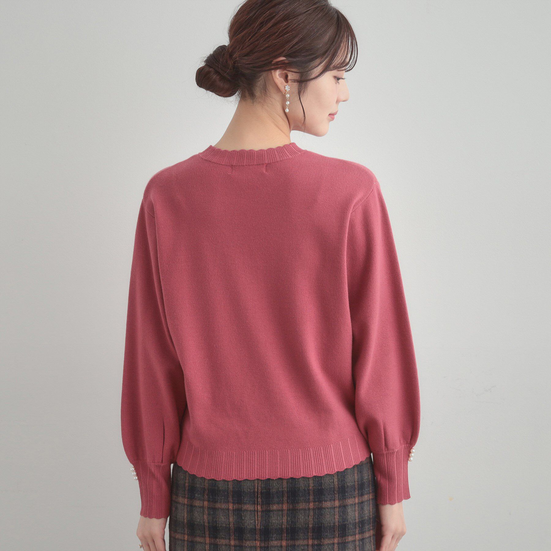 Couture broach「【洗える/スカラデザイン】パフスリーブ ニット」|ニット・セーター|