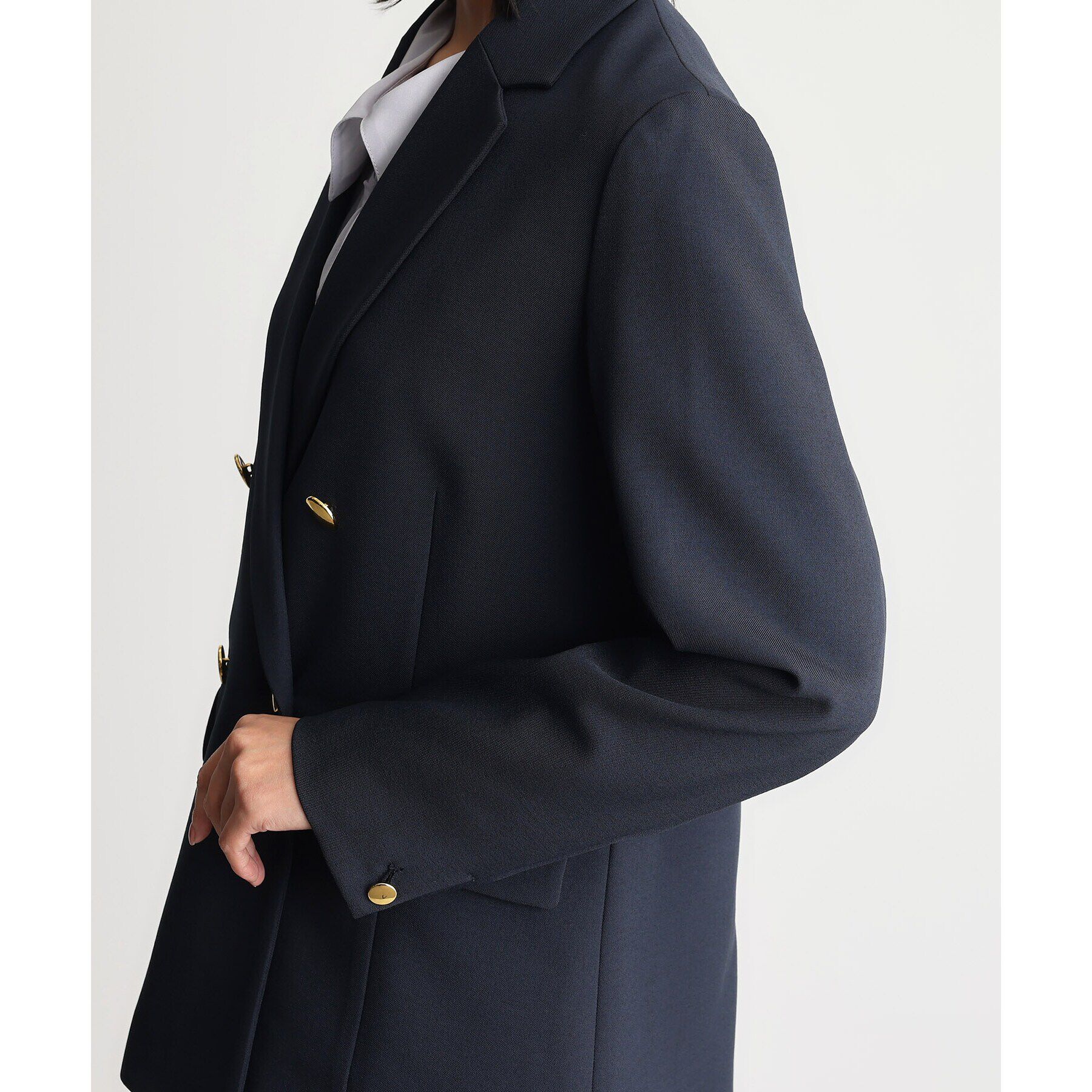 THE SHOP TK「【ONOFF活躍／セレモニー／通勤】CAVIAN Wブレストジャケット／洗える」|テーラードジャケット|