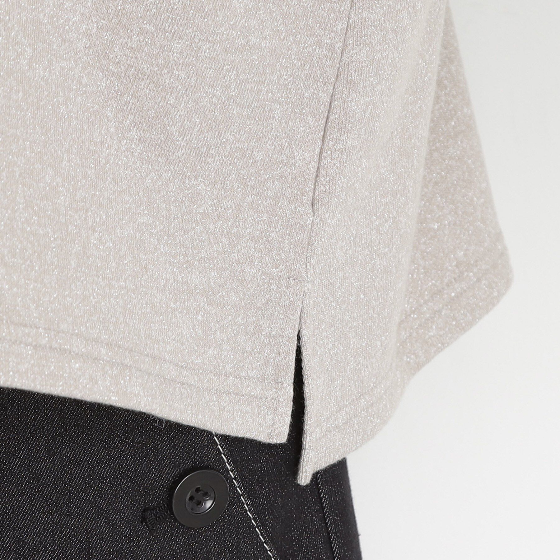 THE SHOP TK「ラメ裏毛パフスリーブ【洗える】」|Tシャツ・カットソー|