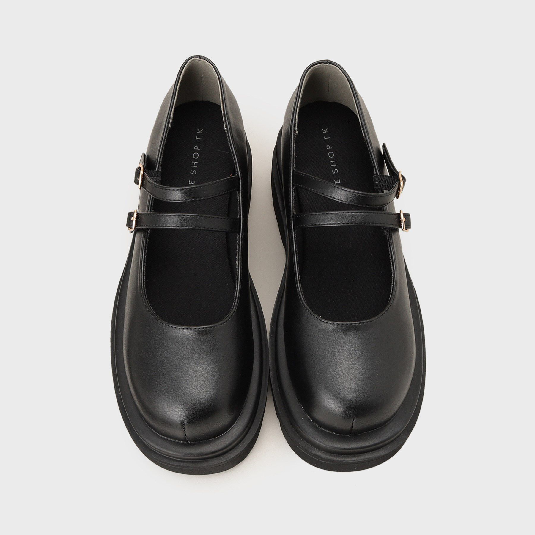 THE SHOP TK「ダブルストラップ厚底シューズ」|パンプス|