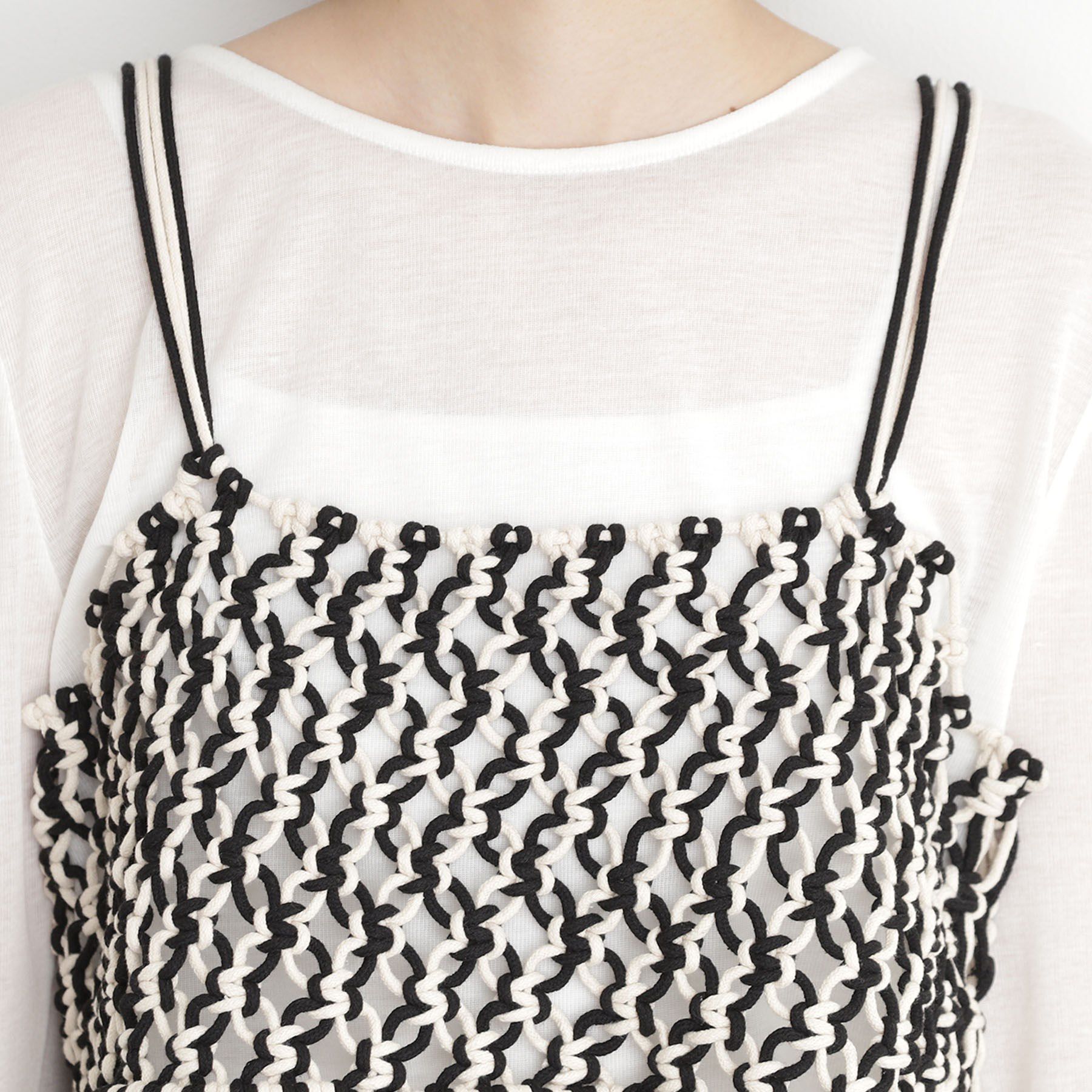 THE SHOP TK「マクラメビスチェ」|キャミソール|
