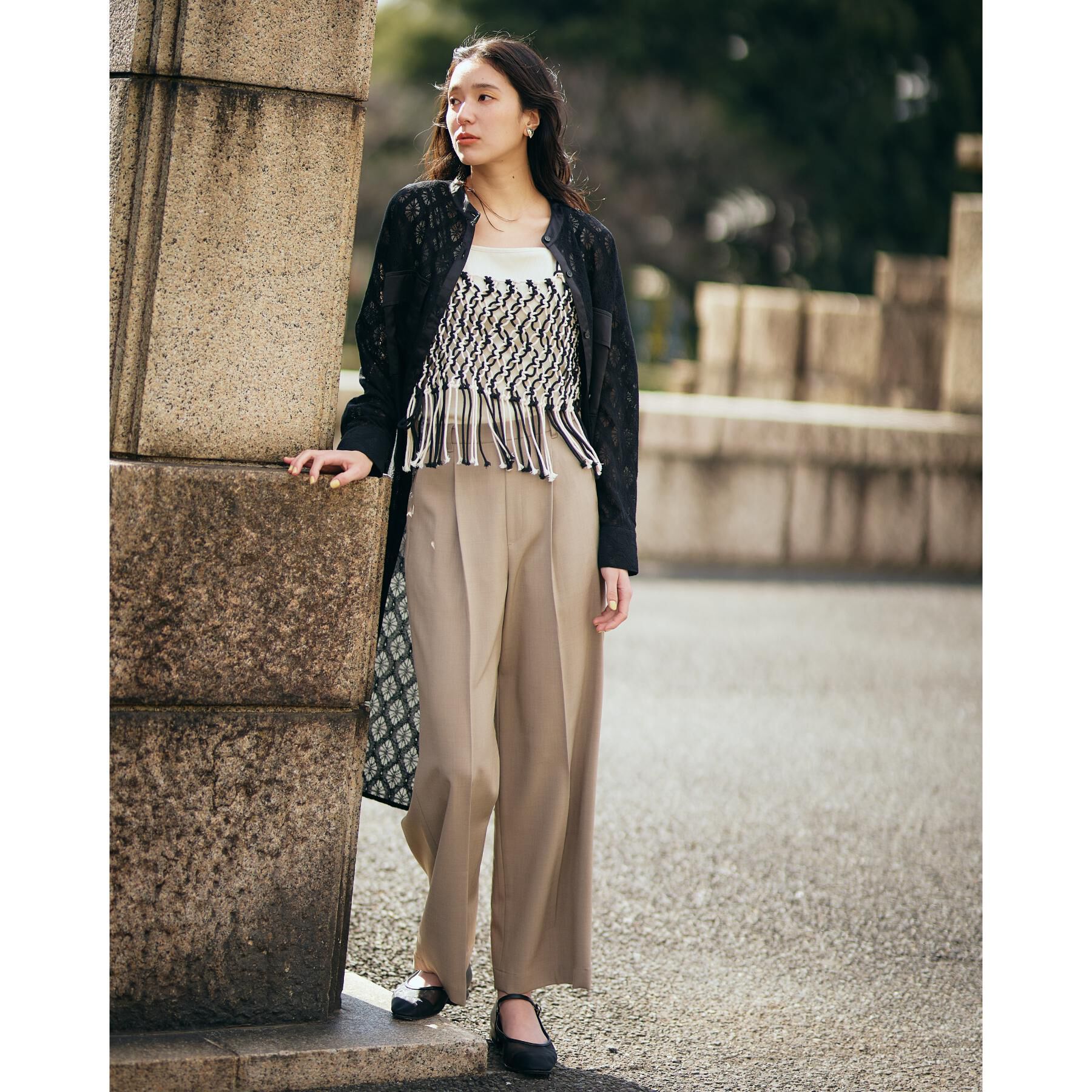 THE SHOP TK「マクラメビスチェ」|キャミソール|