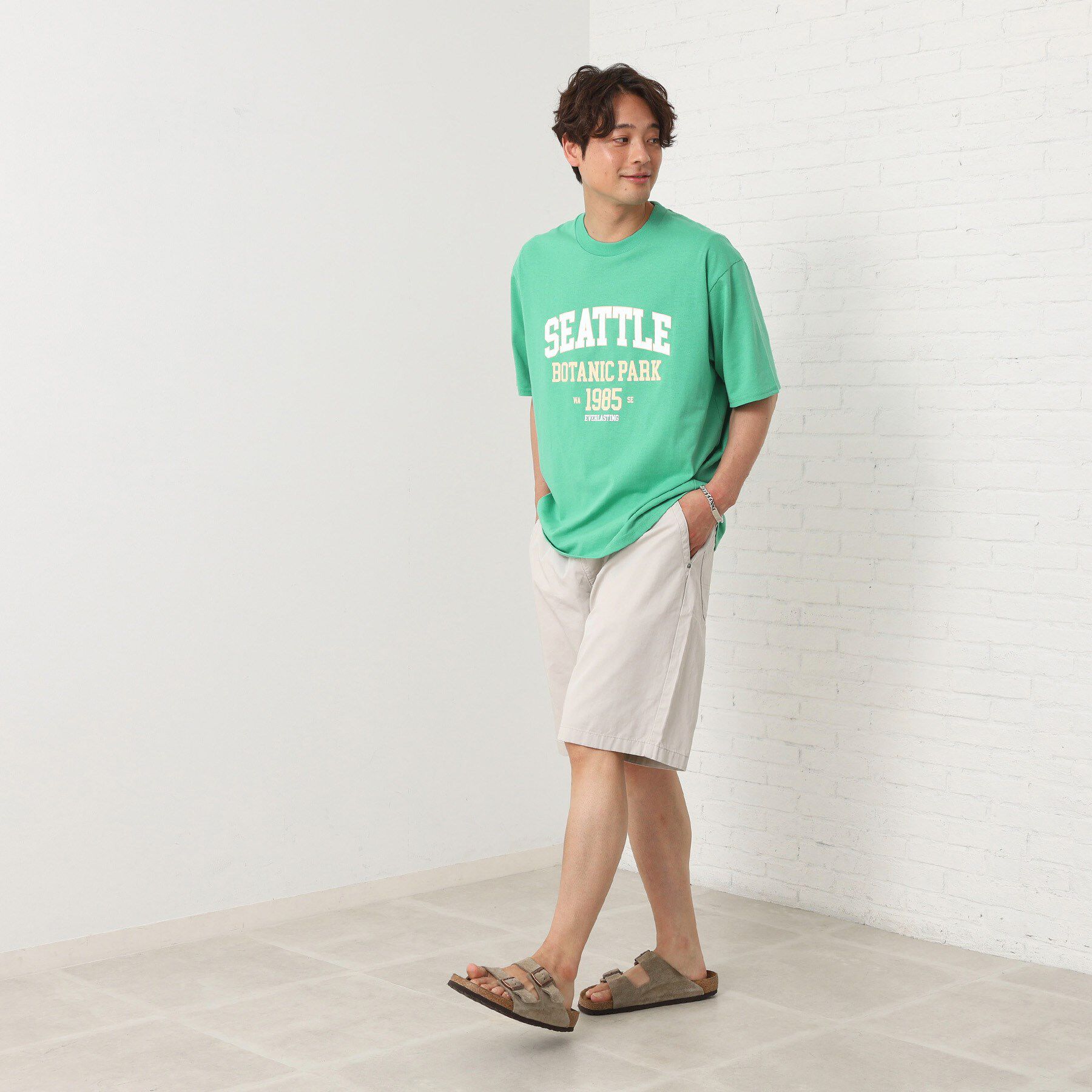 THE SHOP TK「カレッジロゴ半袖Tシャツ /親子リンク/洗濯機OK」|Tシャツ・カットソー|
