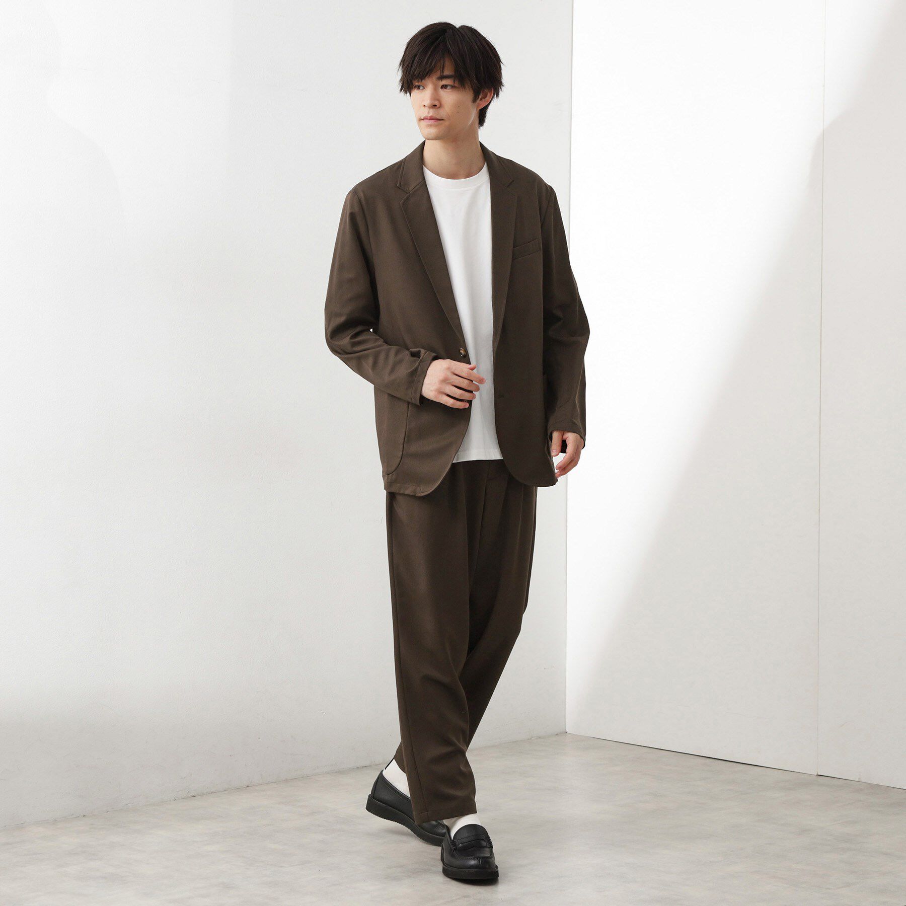 THE SHOP TK「スムースファイバーワイドイージーパンツ 【セットアップ可／UVカット／イージーケア／洗濯機OK】」|その他|