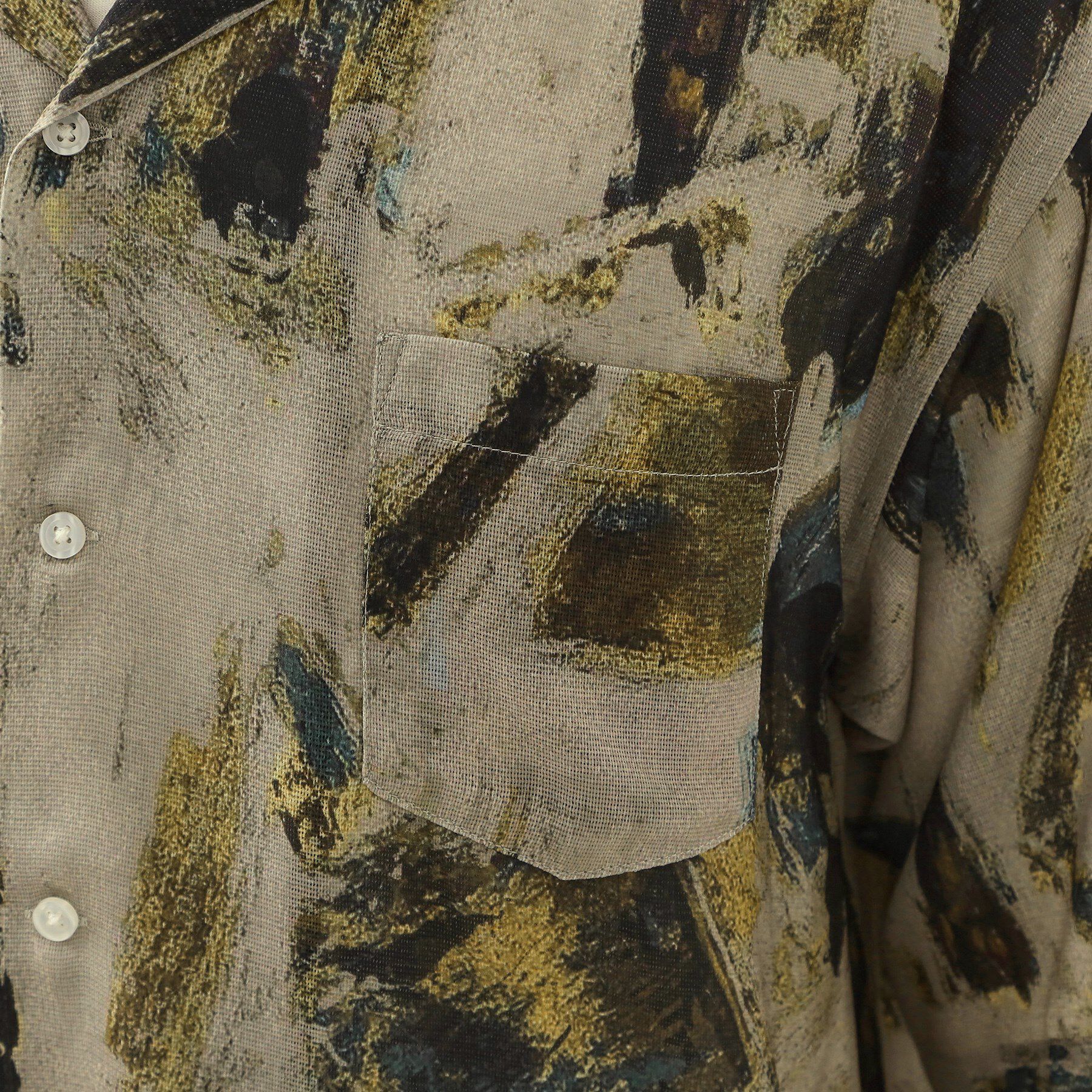 THE SHOP TK「アートプリントメッシュ半袖シャツ　【洗濯機OK】」|シャツ・ブラウス|