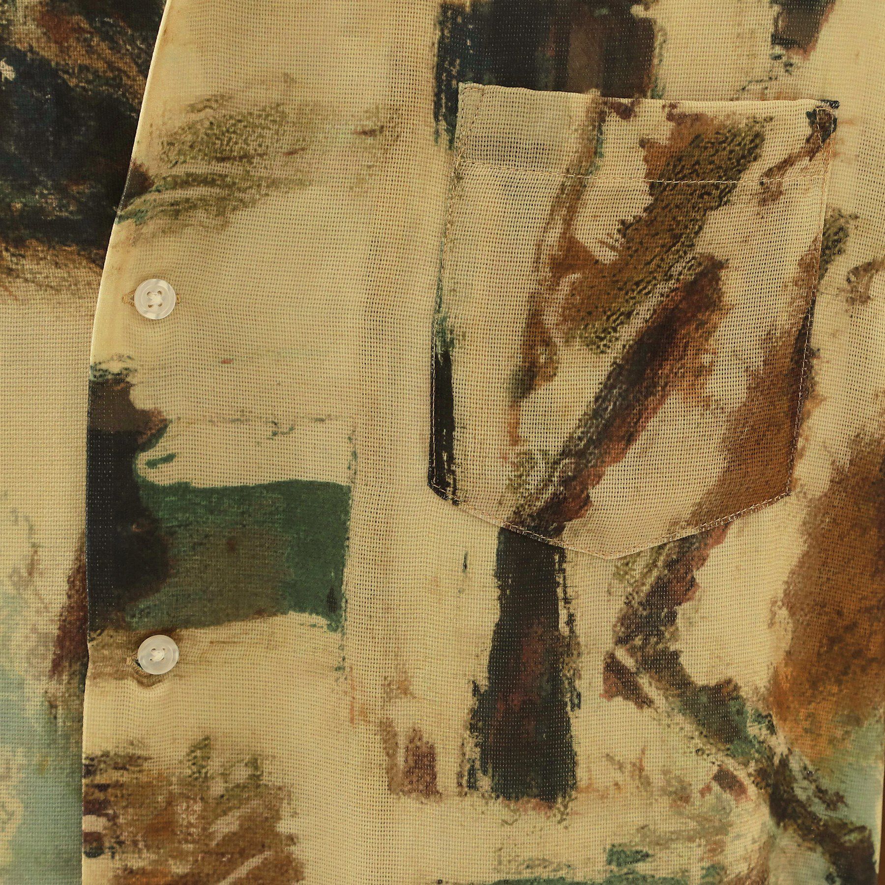 THE SHOP TK「アートプリントメッシュ半袖シャツ　【洗濯機OK】」|シャツ・ブラウス|