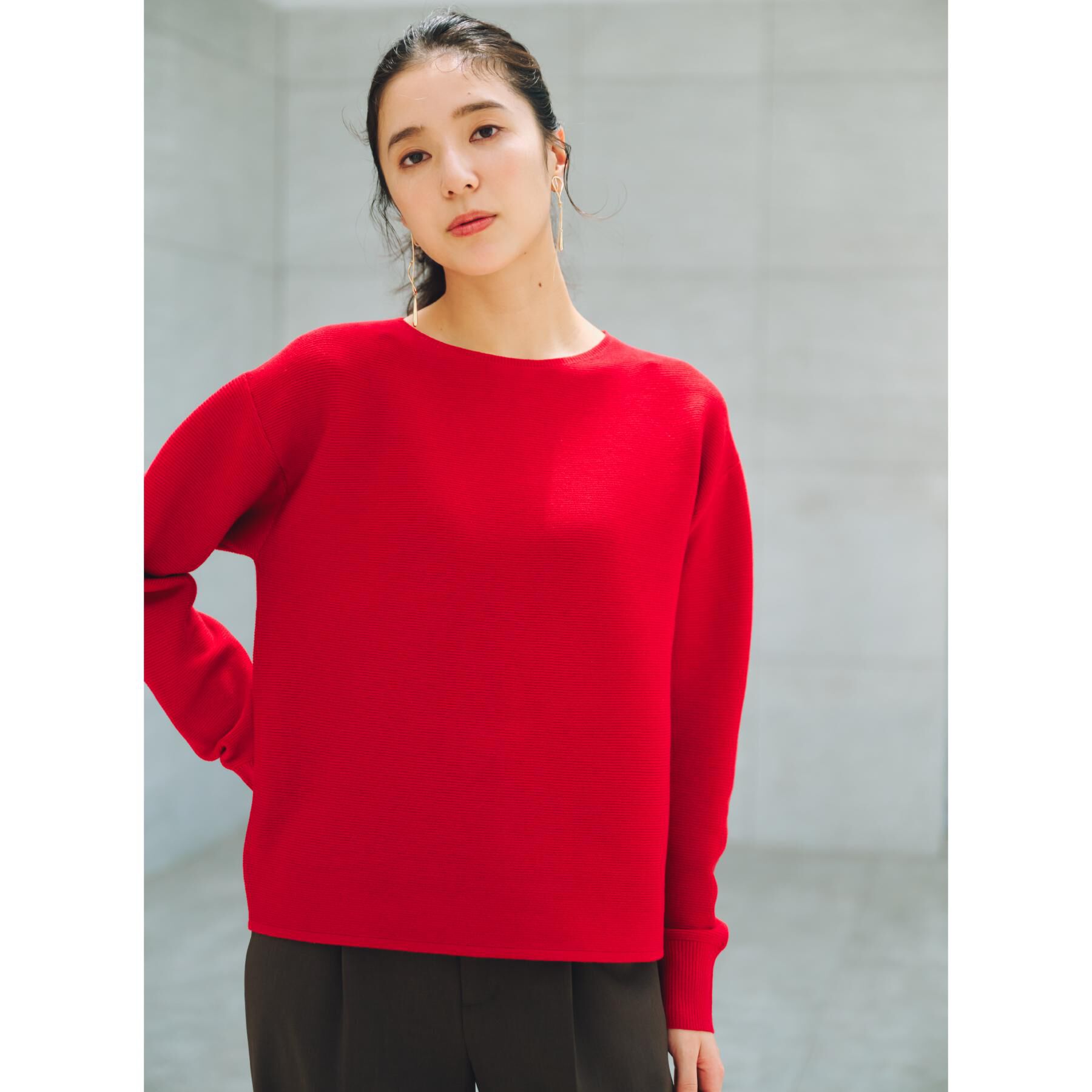 THE SHOP TK「【S-XLサイズ/選べる7色】どこから見ても美しい ガーターニット/毛玉になりにくい/洗濯機OK」|ニット・セーター|