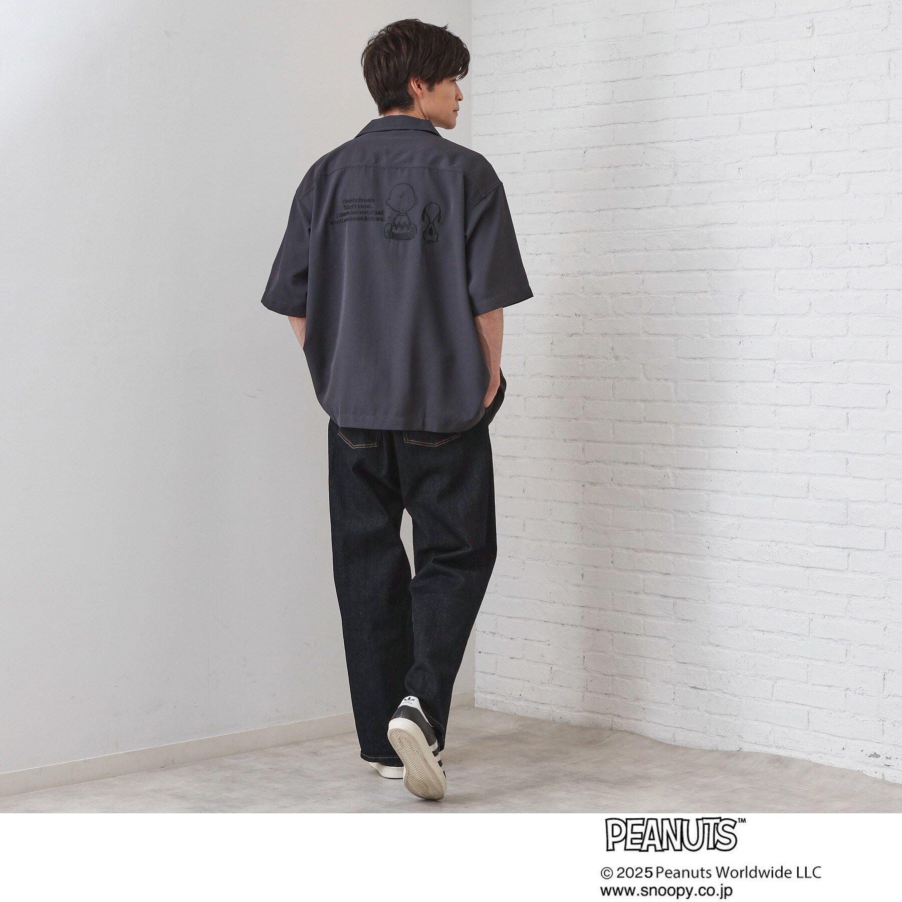 THE SHOP TK「Peanuts スヌーピー 5分袖シャツ」|シャツ・ブラウス|