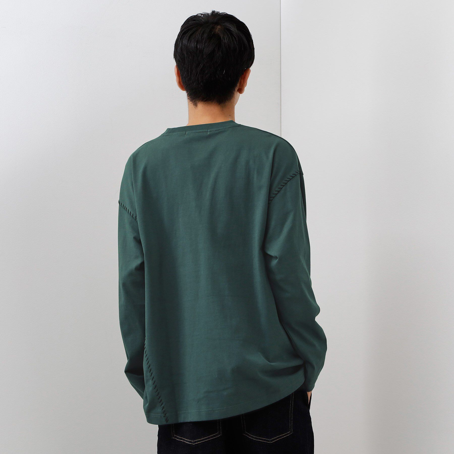 THE SHOP TK「ハンドステッチ長袖Tシャツ 【洗濯機OK】」|Tシャツ・カットソー|