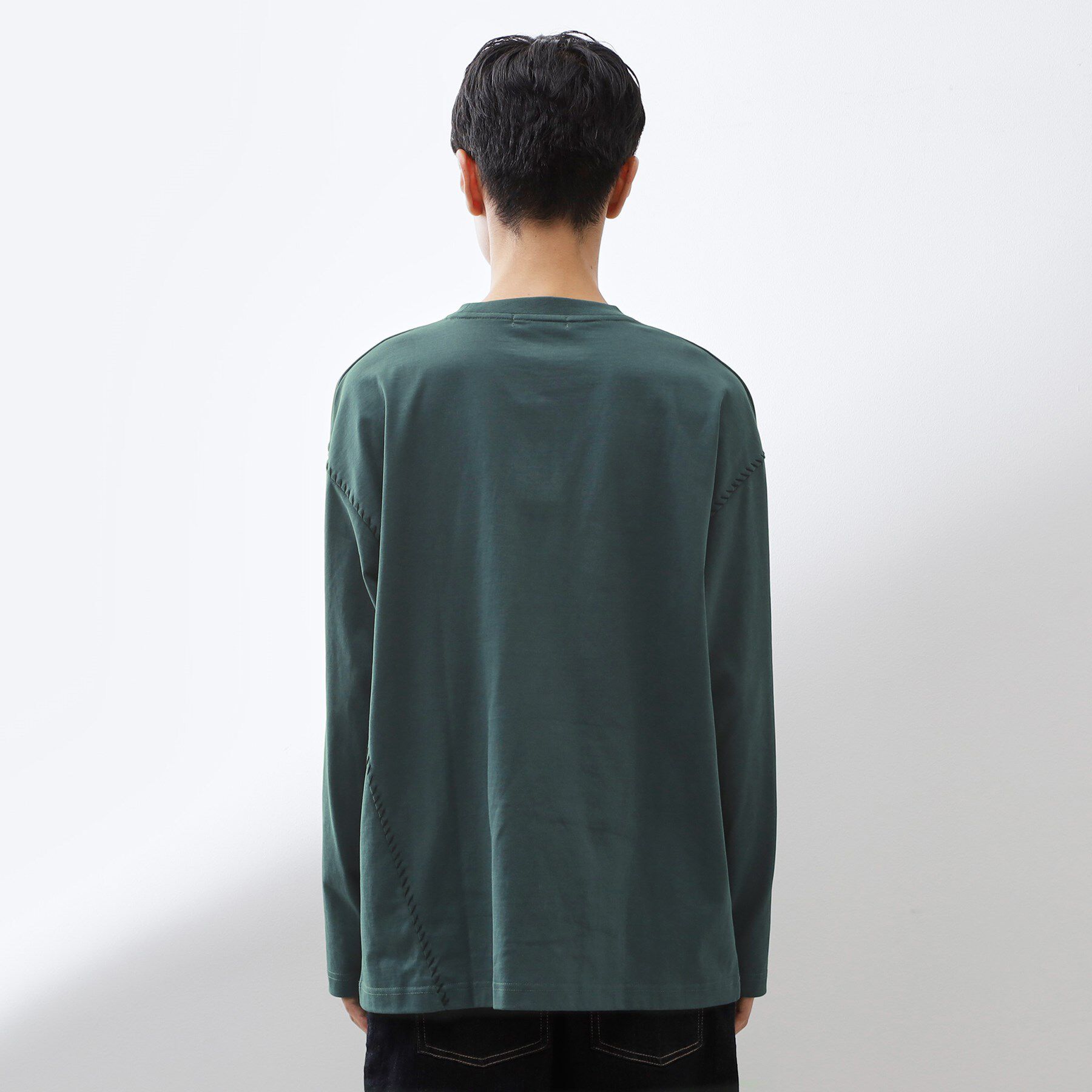 THE SHOP TK「ハンドステッチ長袖Tシャツ 【洗濯機OK】」|Tシャツ・カットソー|