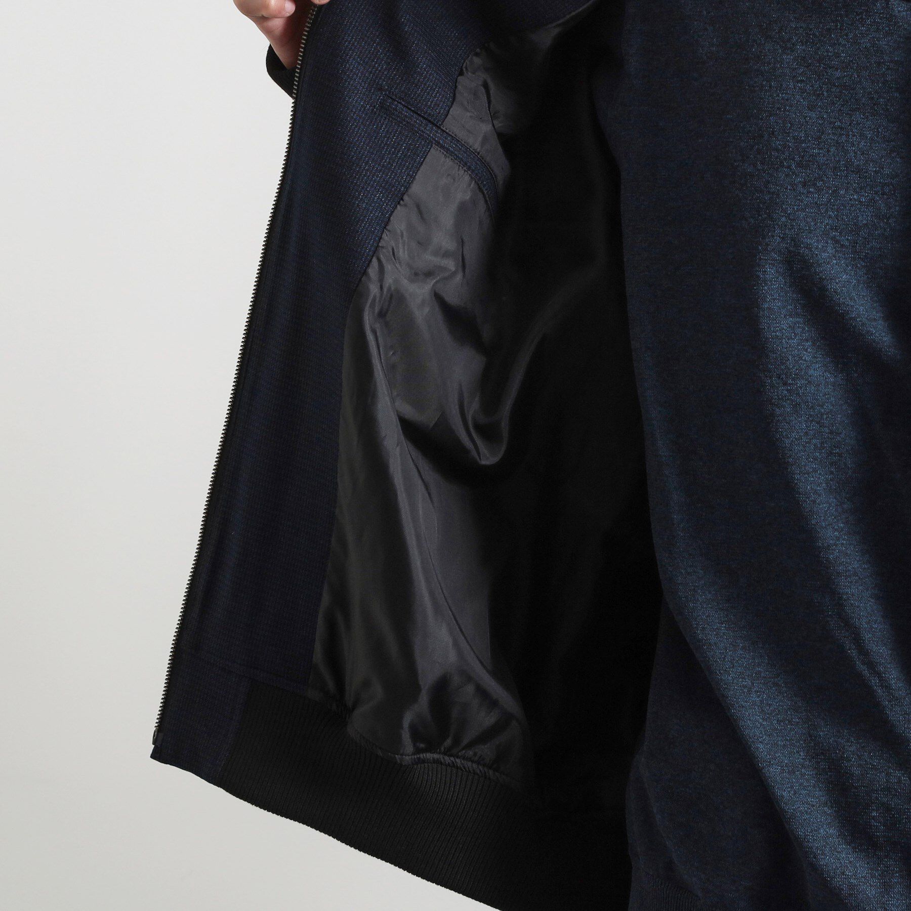 THE SHOP TK「【1ランク上の大人カジュアルに】異素材コンビ リブブルゾン」|ブルゾン・スタジャン|