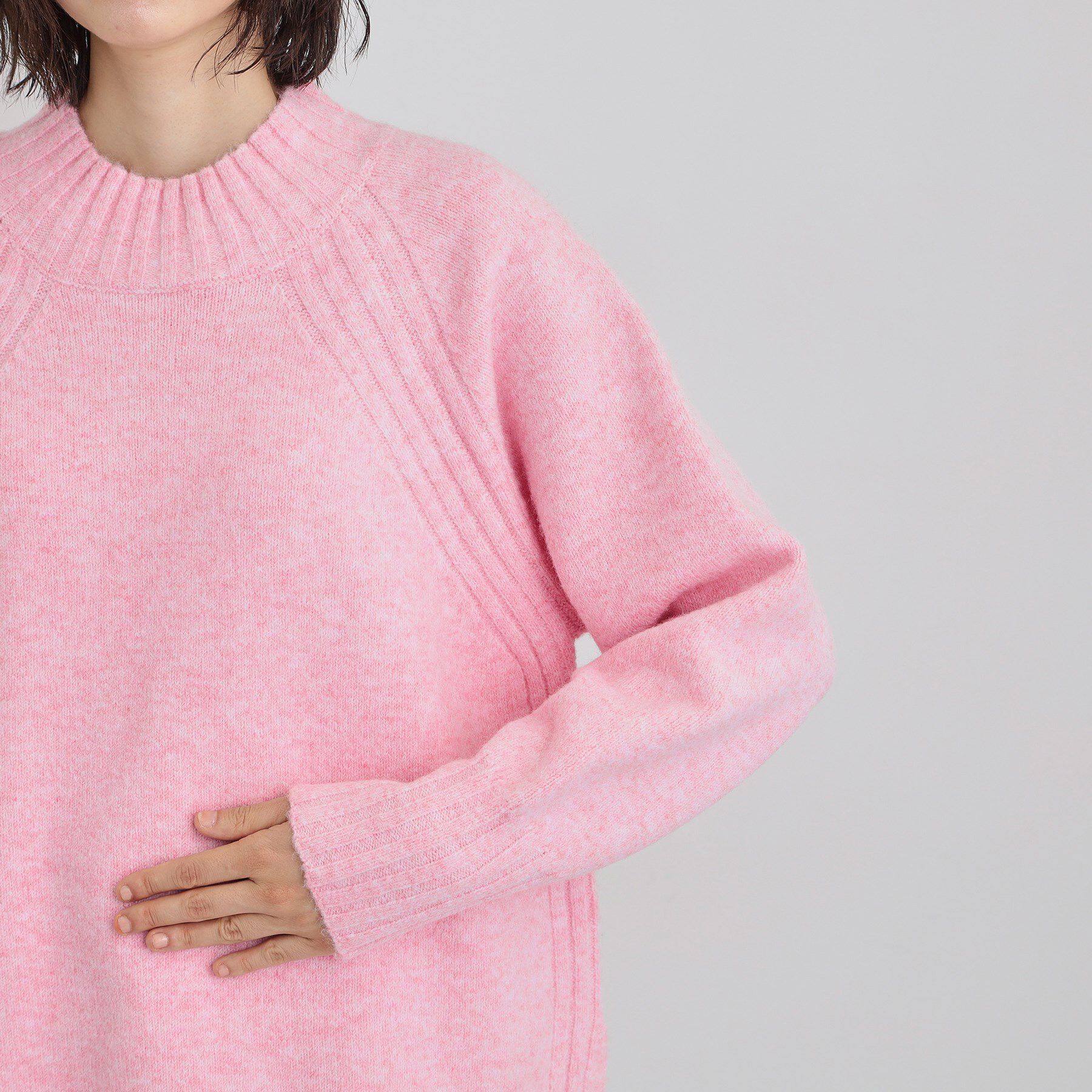 THE SHOP TK「ふんわり柔らかきれい色 ウール混ハイネックニット」|ニット・セーター|