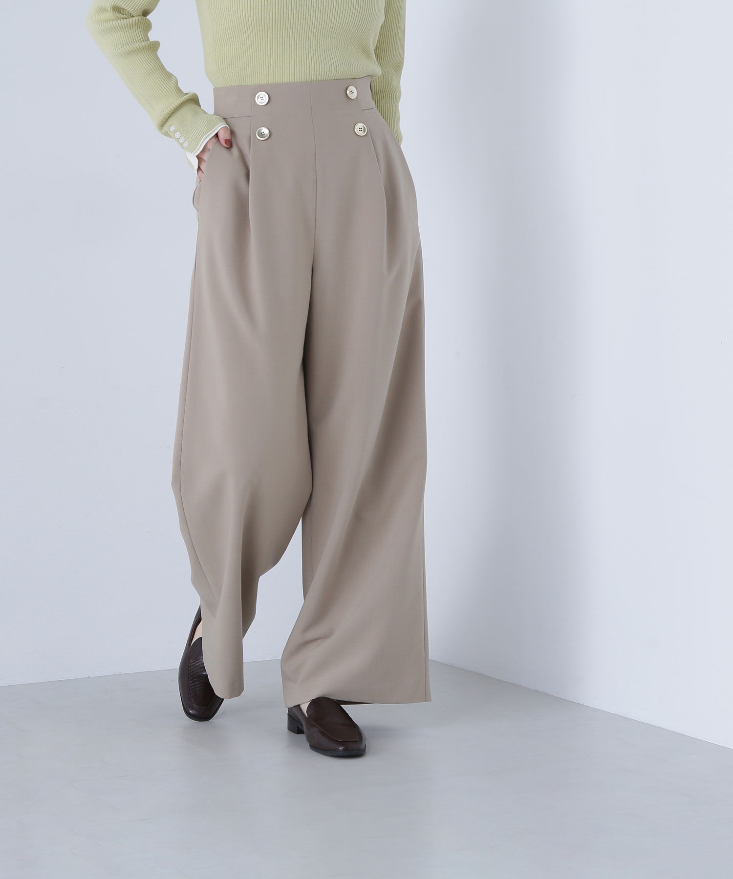  「＜骨格ウェーブ＞ハイウエストマリンパンツ」|その他|