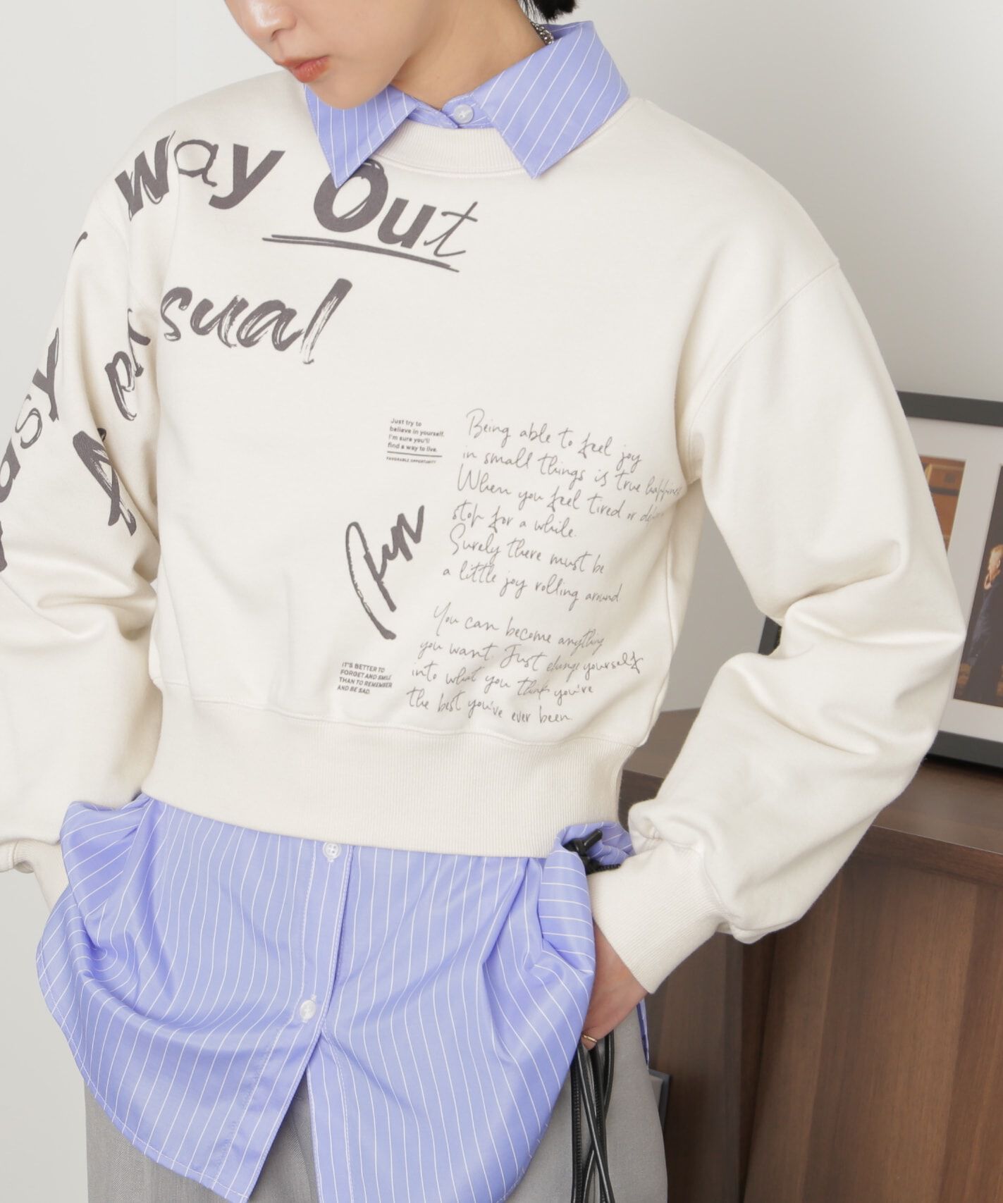  「ブラッシュロゴプリントコンパクトスウェット」|Tシャツ・カットソー|