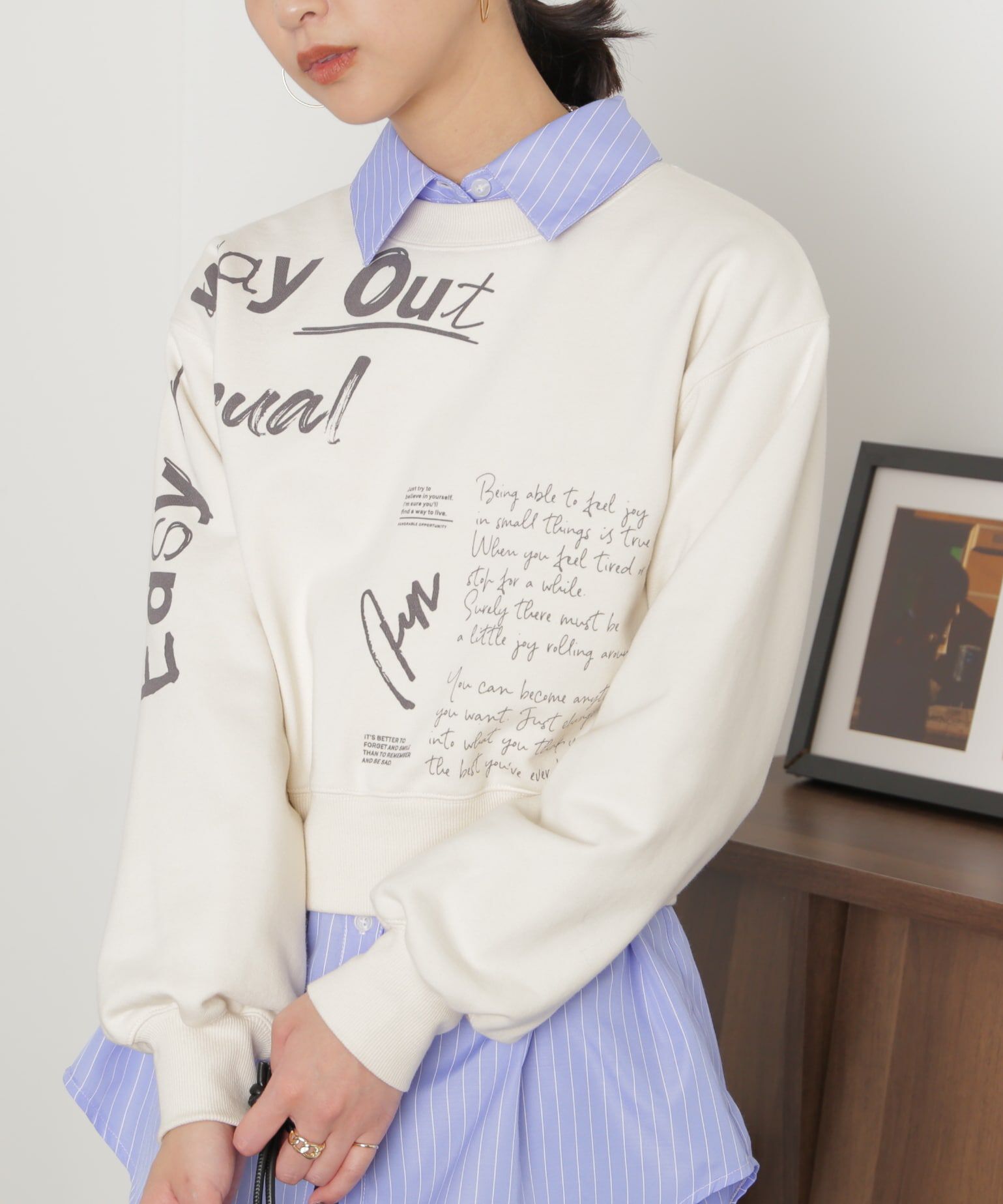  「ブラッシュロゴプリントコンパクトスウェット」|Tシャツ・カットソー|