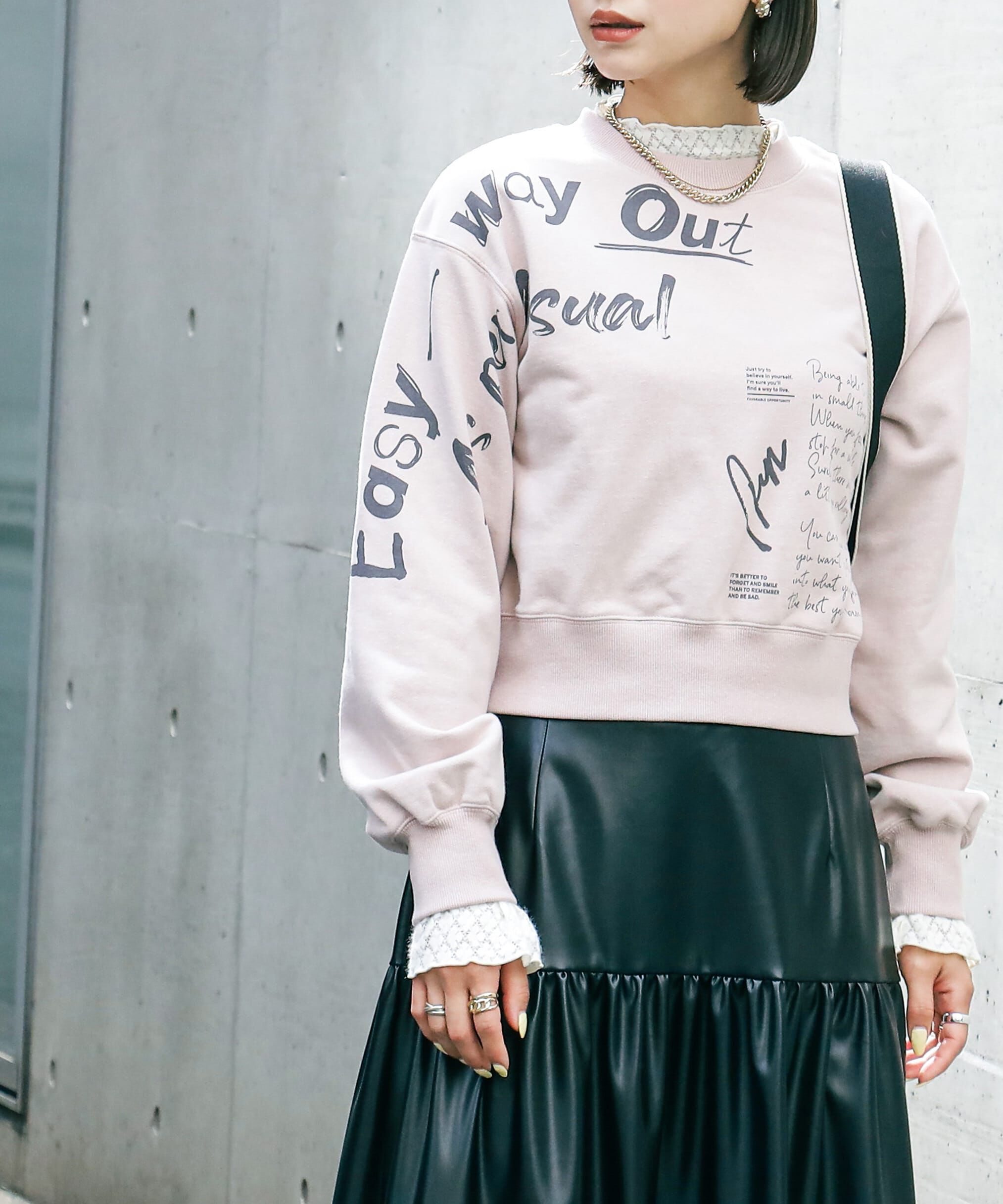  「ブラッシュロゴプリントコンパクトスウェット」|Tシャツ・カットソー|