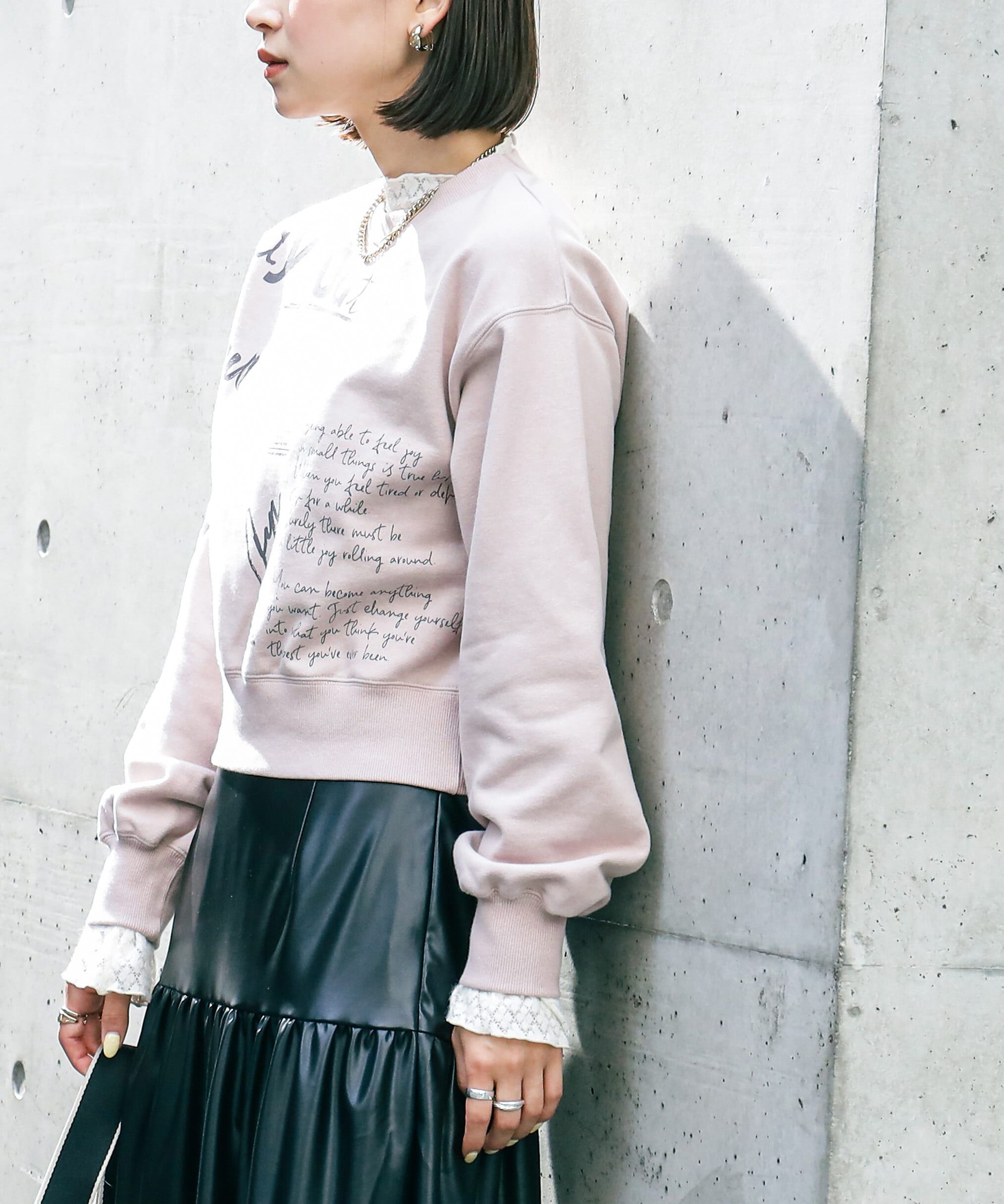  「ブラッシュロゴプリントコンパクトスウェット」|Tシャツ・カットソー|