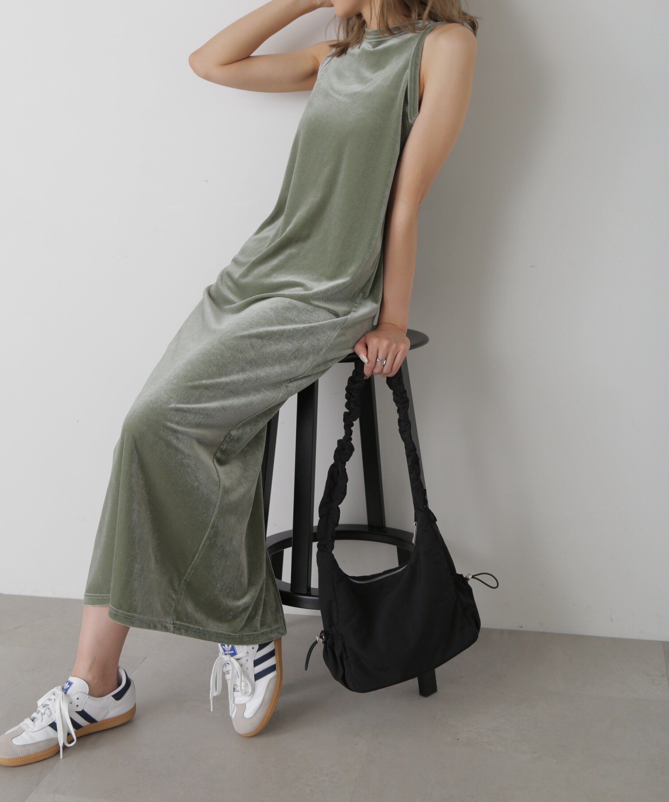  「ベロアアメスリタンクトップワンピース」|ワンピース|