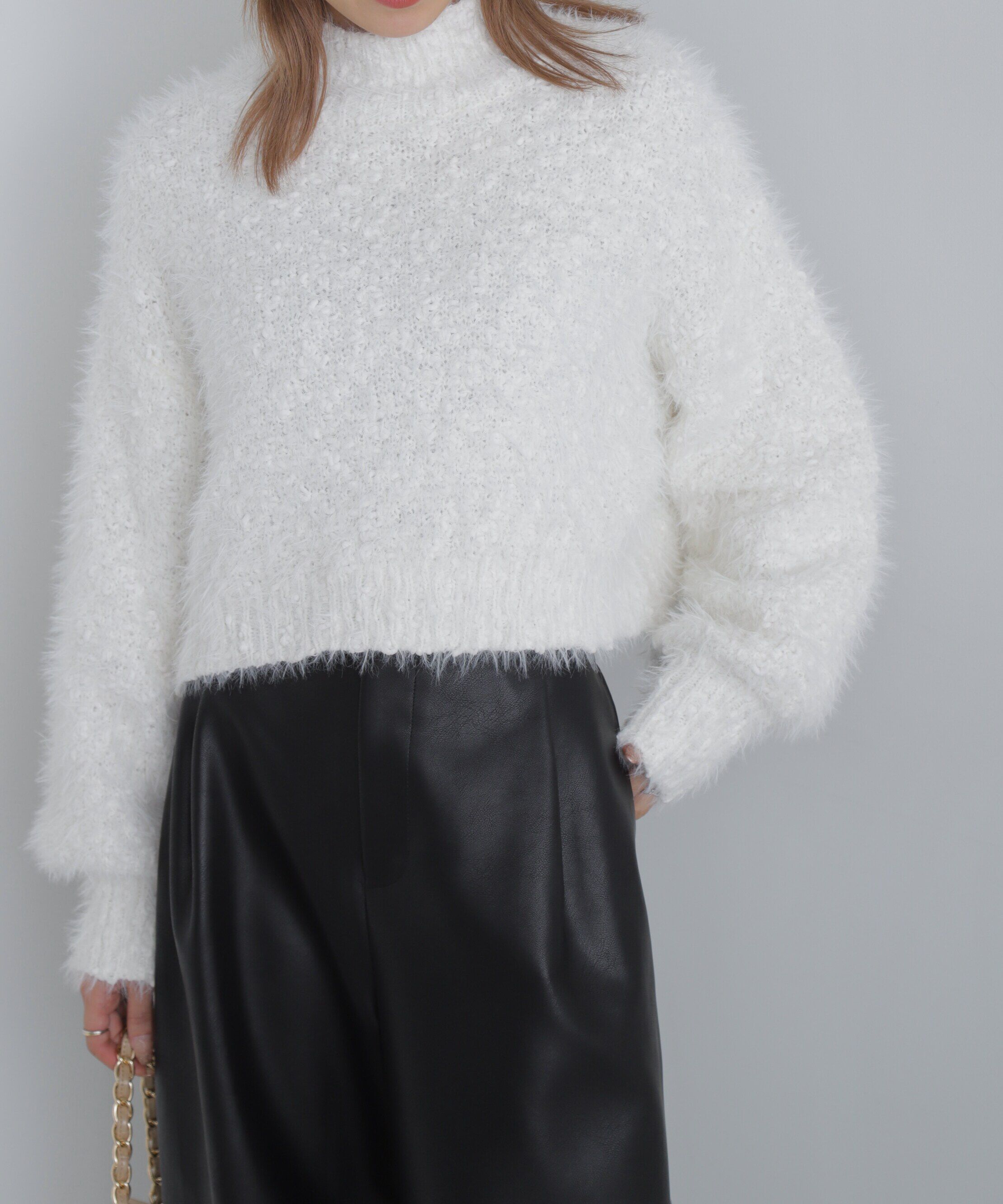  「フェザーモールポップコーンミックスニット」|ニット・セーター|