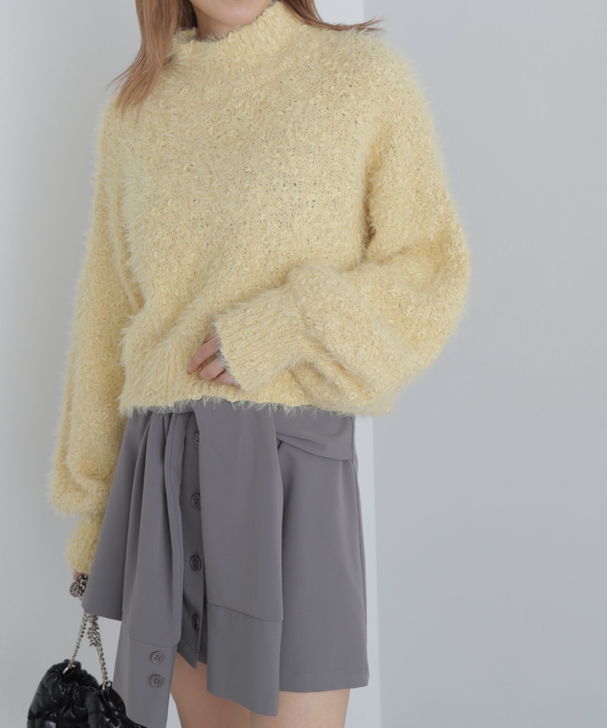  「フェザーモールポップコーンミックスニット」|ニット・セーター|