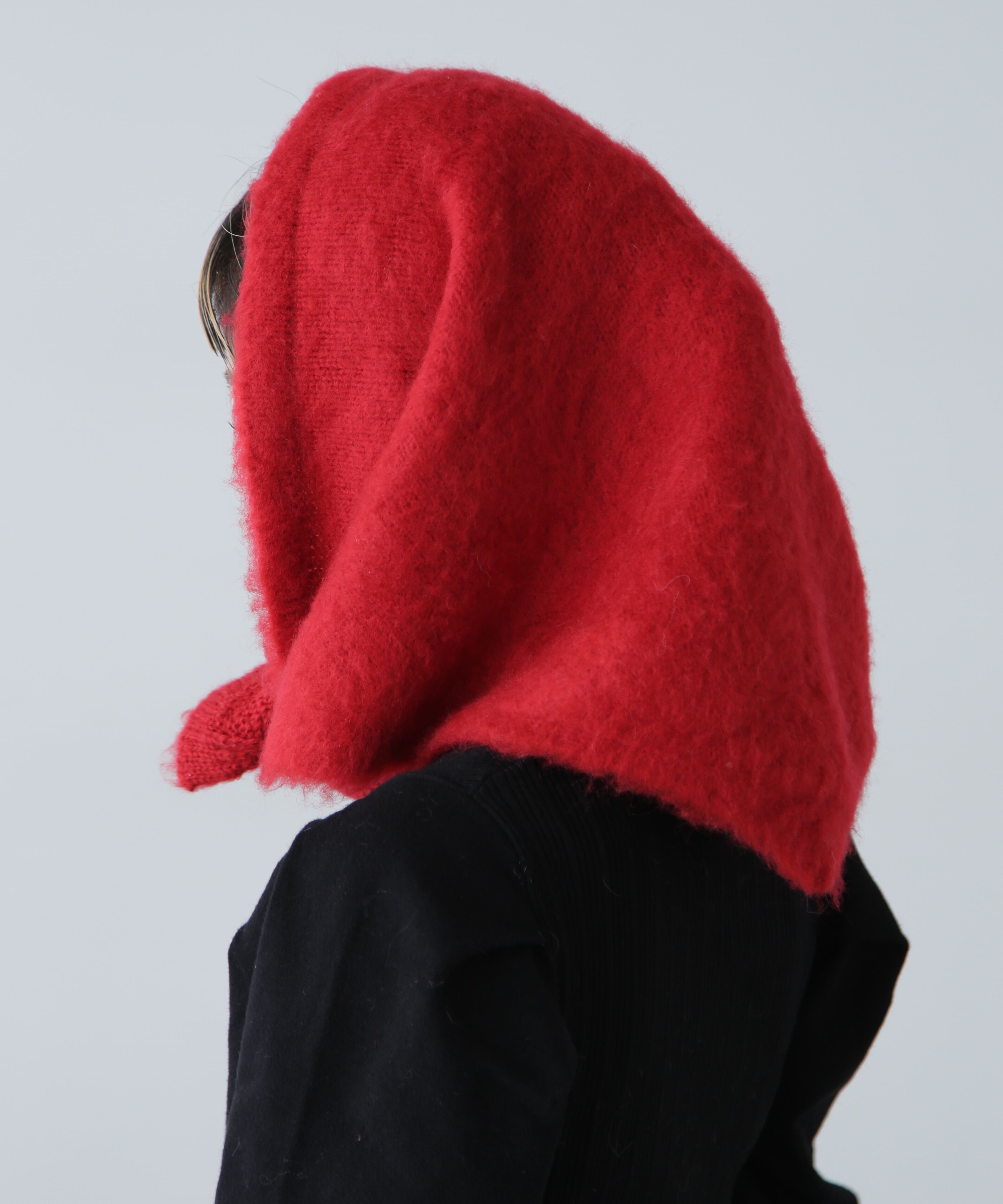  「スカーフ付きシャギーニット」|ニット・セーター|