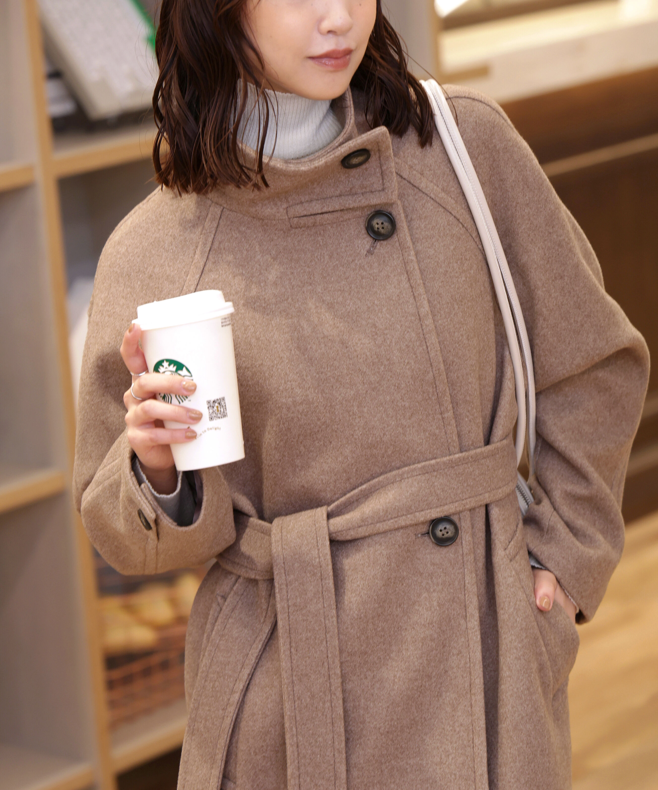  「[累計販売5000枚！選べる4色]スタンドカラーメルトンロングコート」|その他|