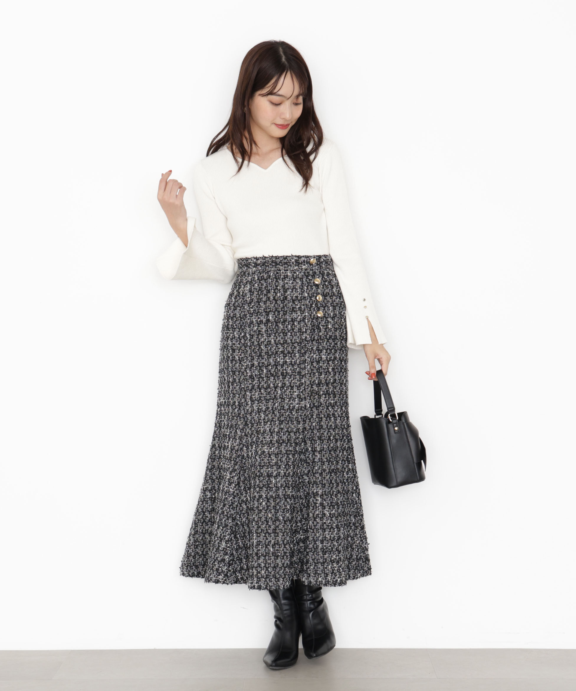 PROPORTION BODY DRESSING「ラメツイードマーメイドスカート 25AW」|スカート|