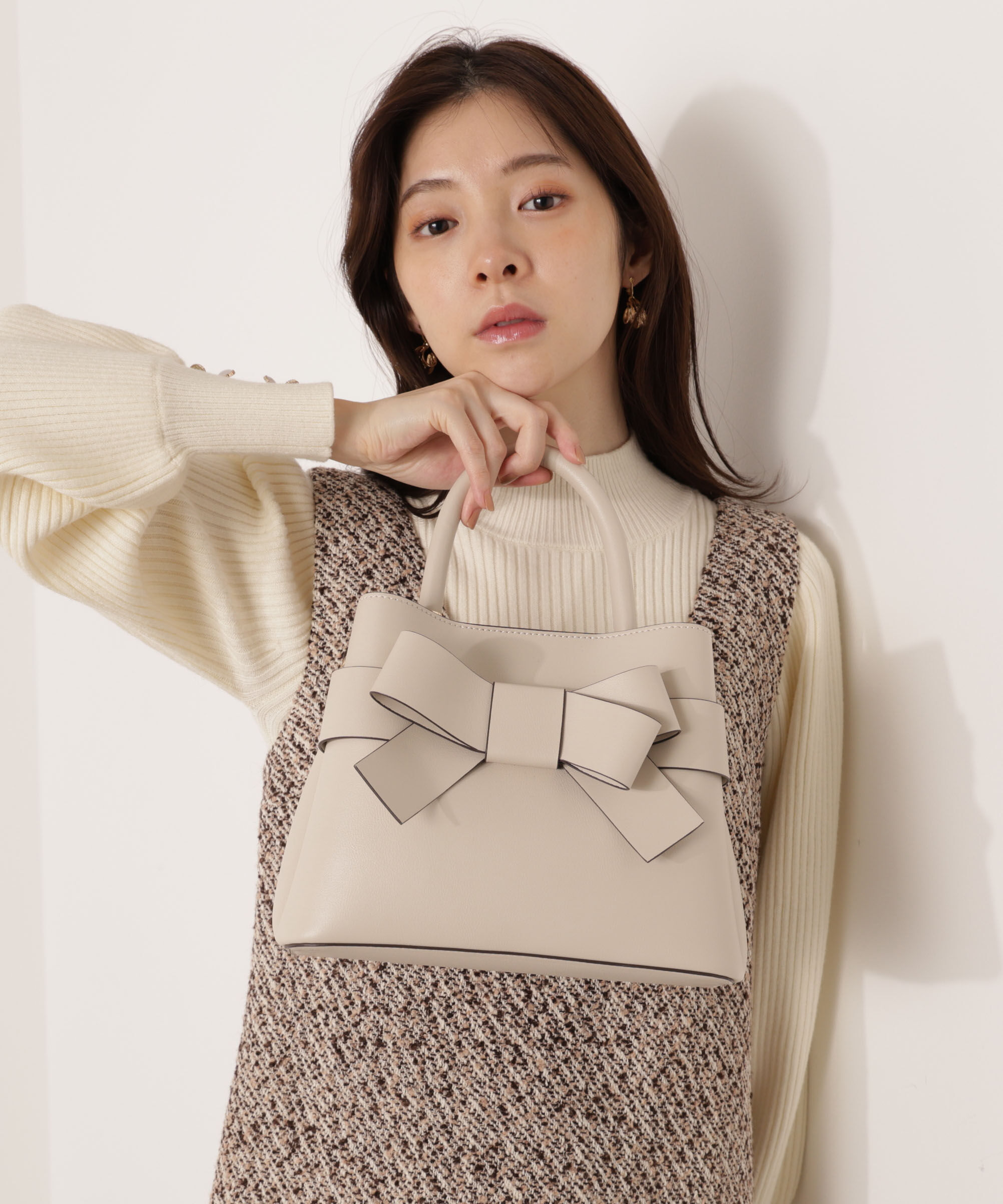 PROPORTION BODY DRESSING「フロントリボンバッグ 25AW」|その他|エクリュ1