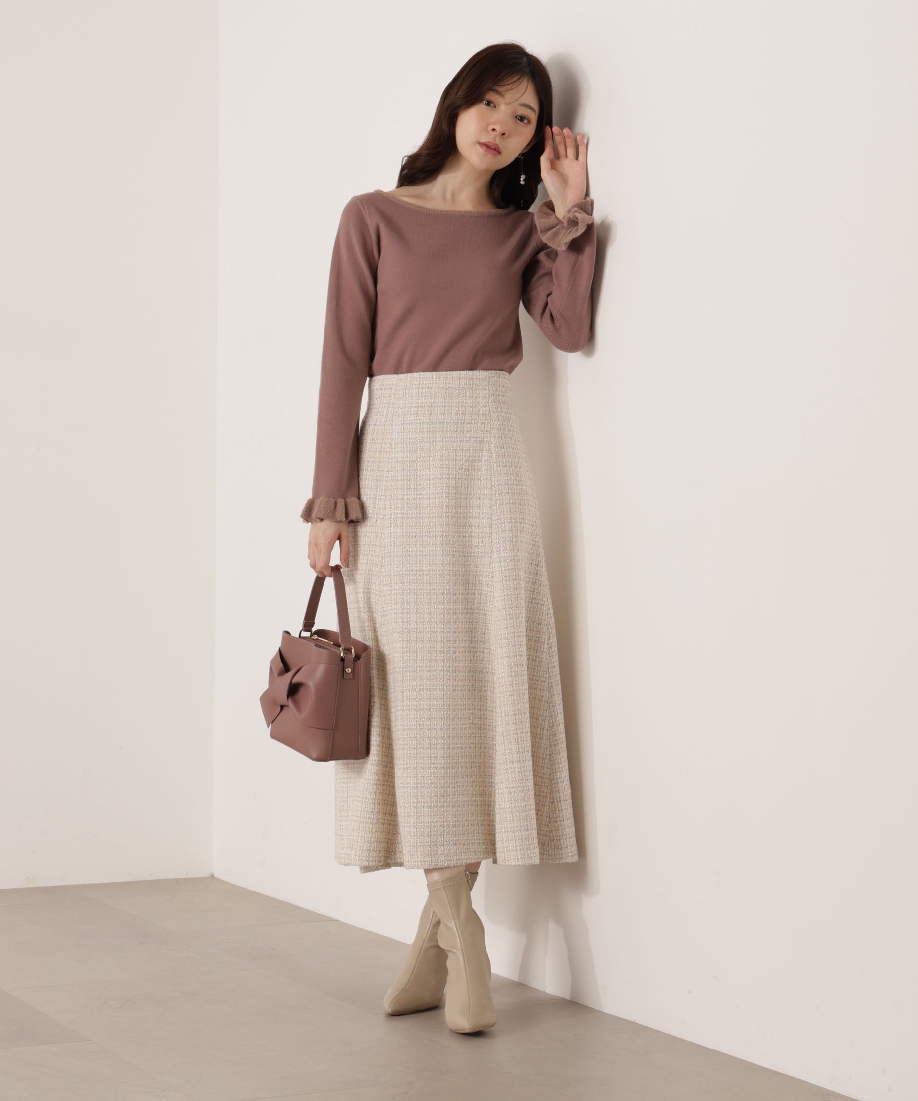 PROPORTION BODY DRESSING「ミックスツイードフレアスカート 25AW」|スカート|